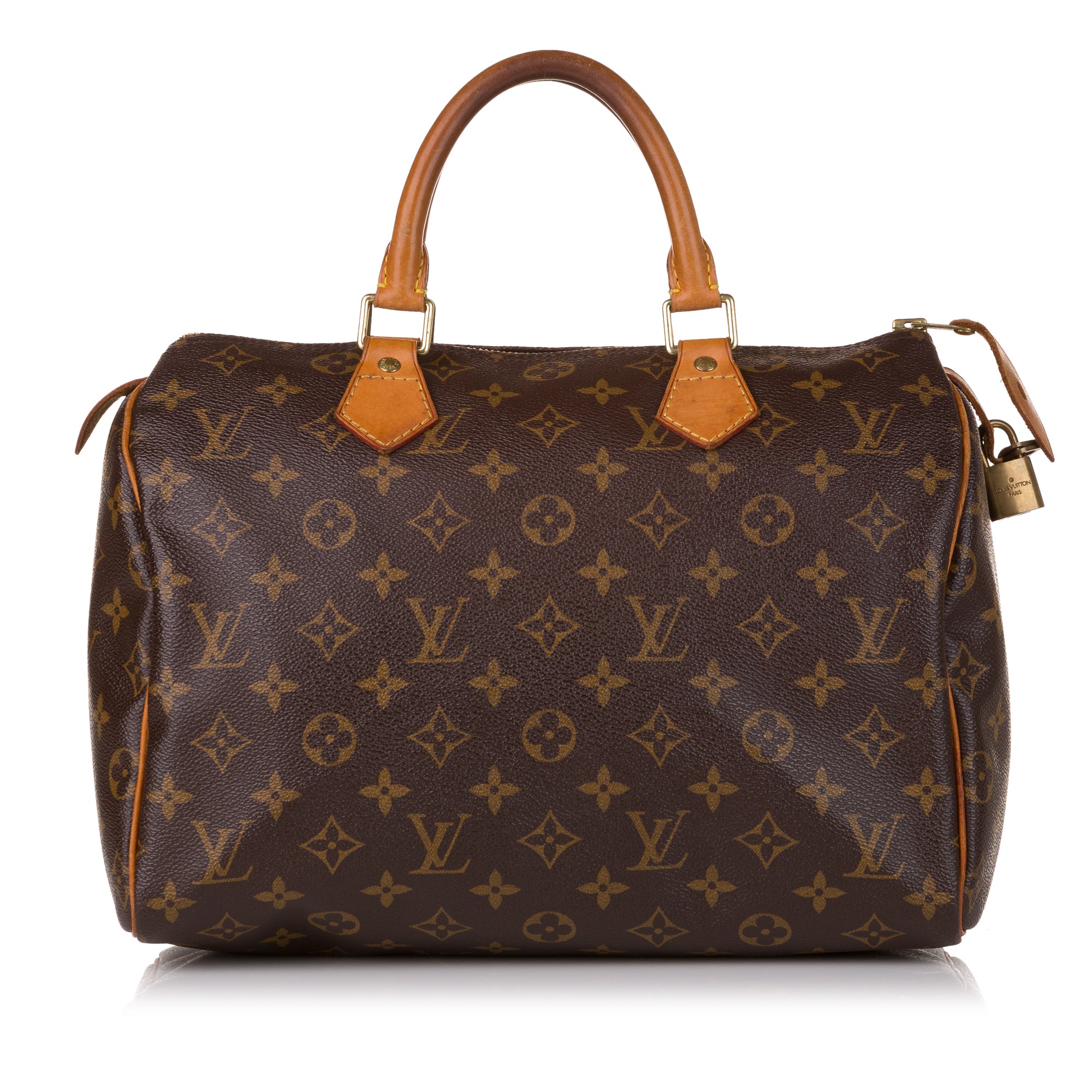 Louis Vuitton Monogram LV SPEEDY 25 Handbag Browns Canvas Bag