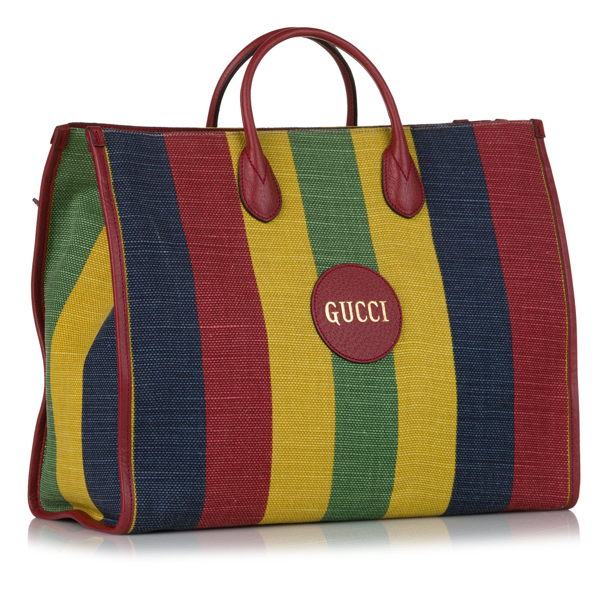 Gucci - Authenticated Boston Handbag - Cloth Multicolour for Women, Good Condition