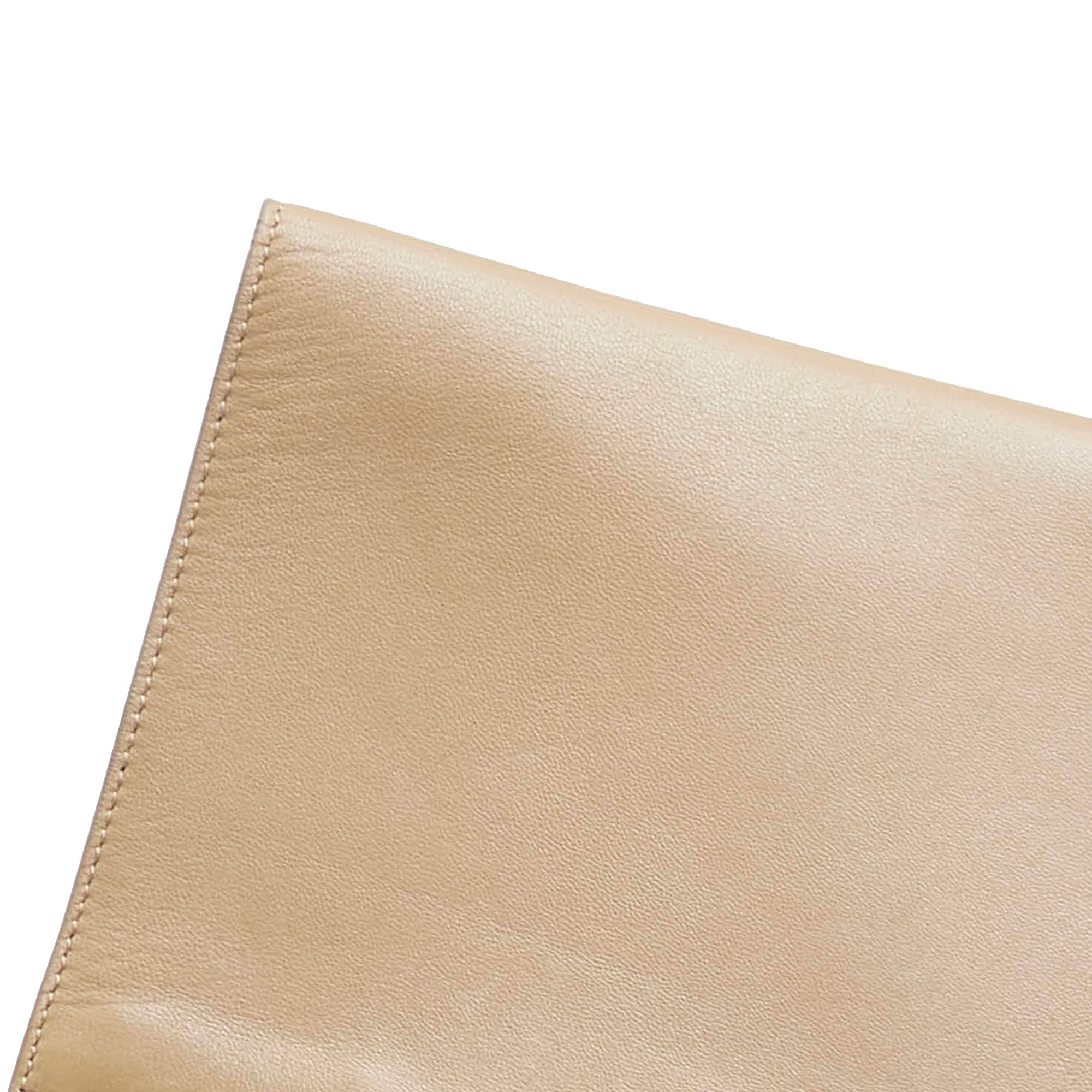 Tan Celine Oversized Zip Clutch Bag