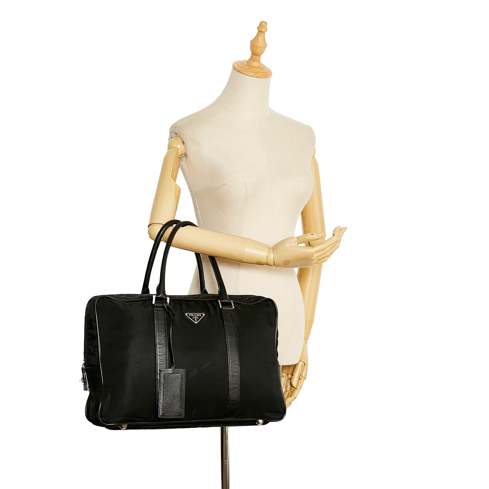 Black Prada Tessuto Business Bag – Designer Revival