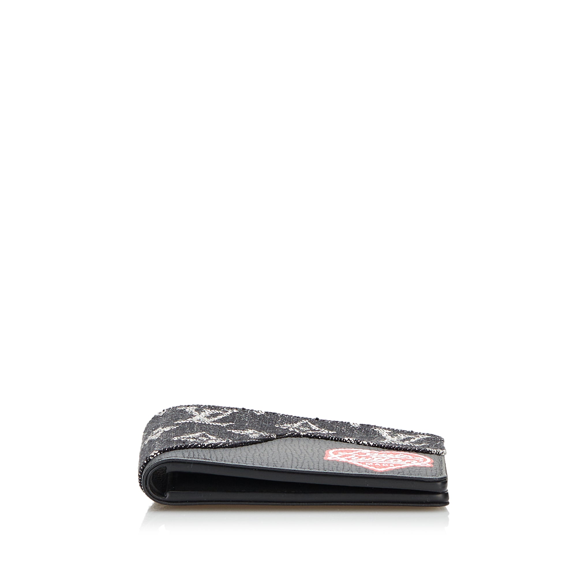 Louis Vuitton Black Nigo Monogram Denim Slender Wallet Cloth ref.997648 -  Joli Closet