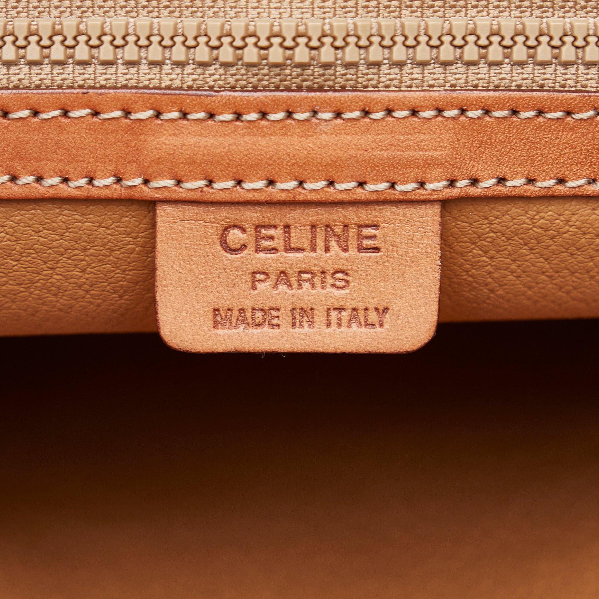 Celine Brown Vintage Macadam Dome Bag Celine