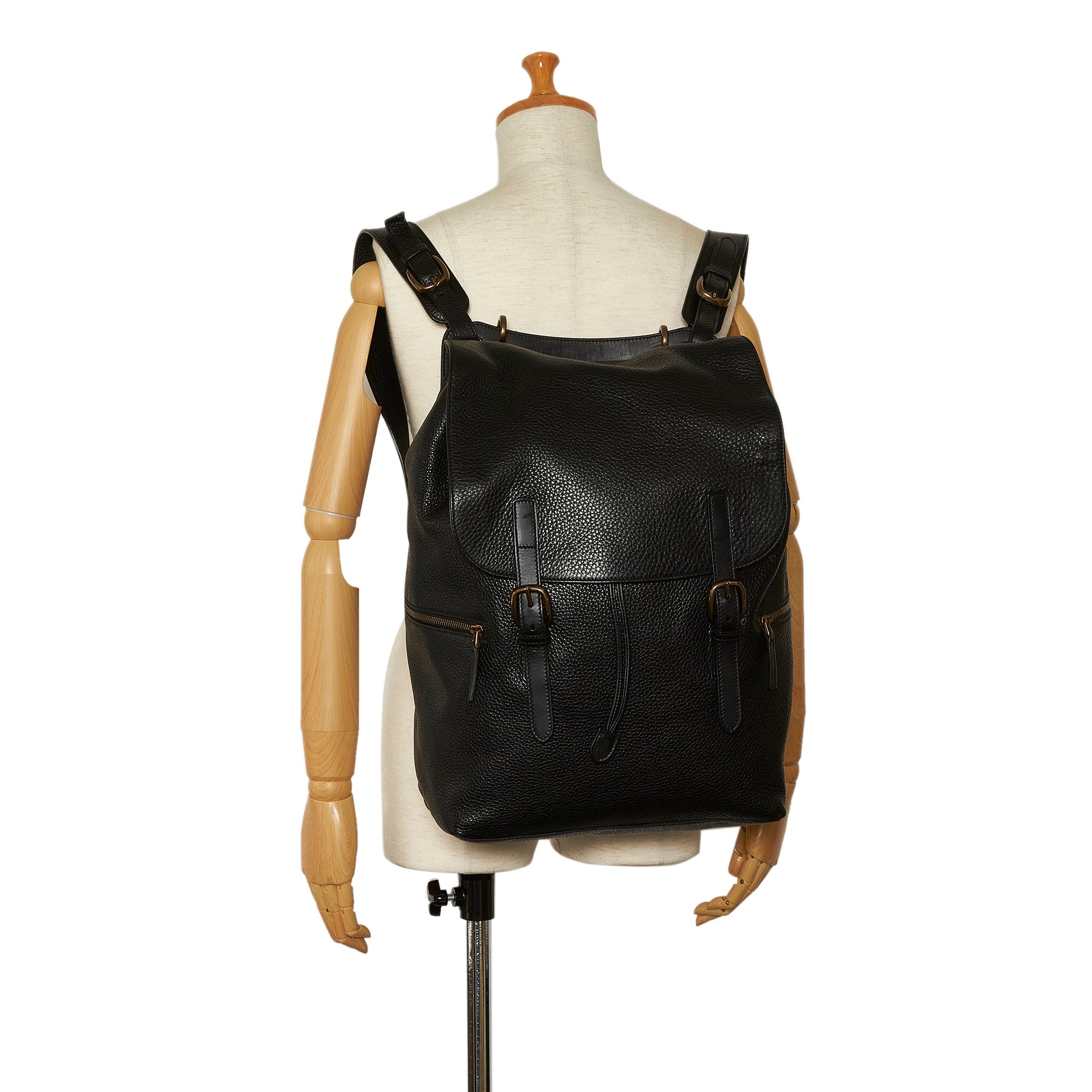 Black Gucci Bamboo Drawstring Backpack – Designer Revival