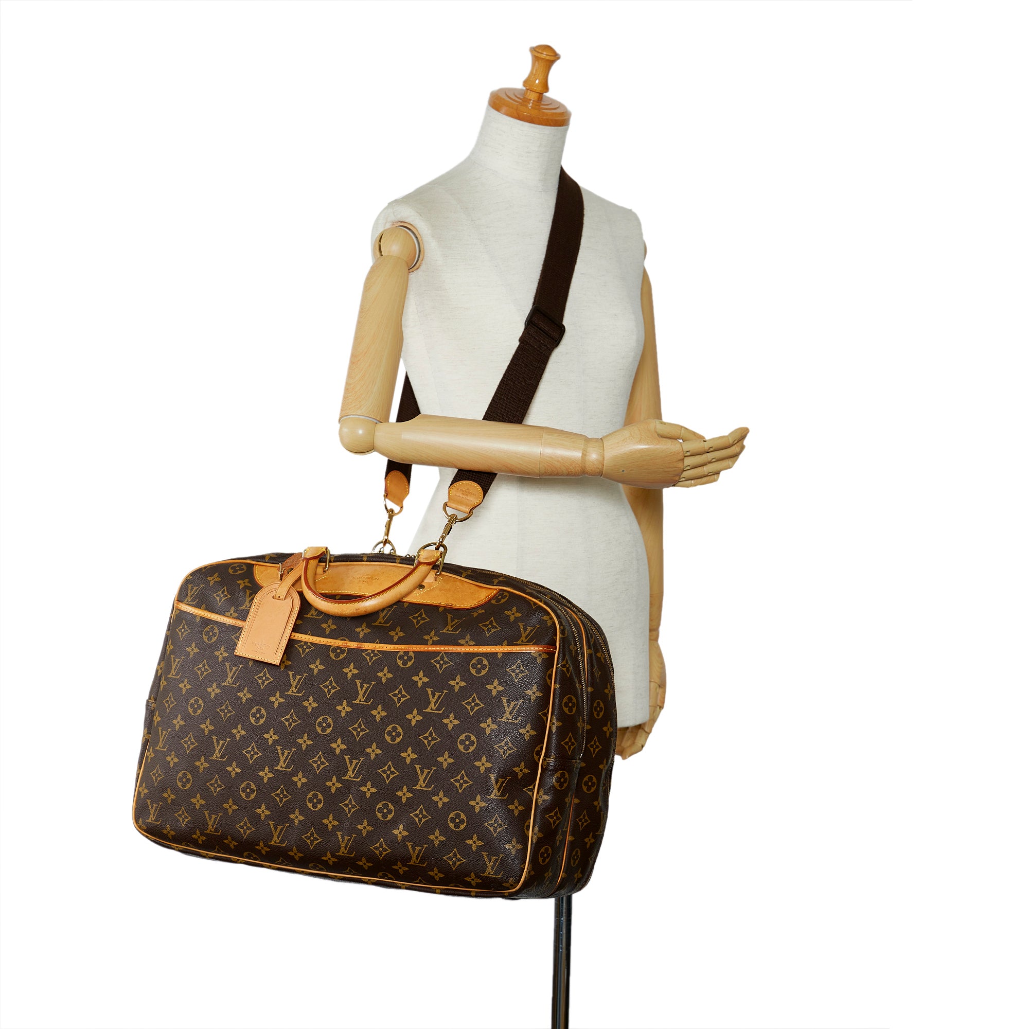 Brown Louis Vuitton Monogram Alize 24 Heures Travel Bag – Designer