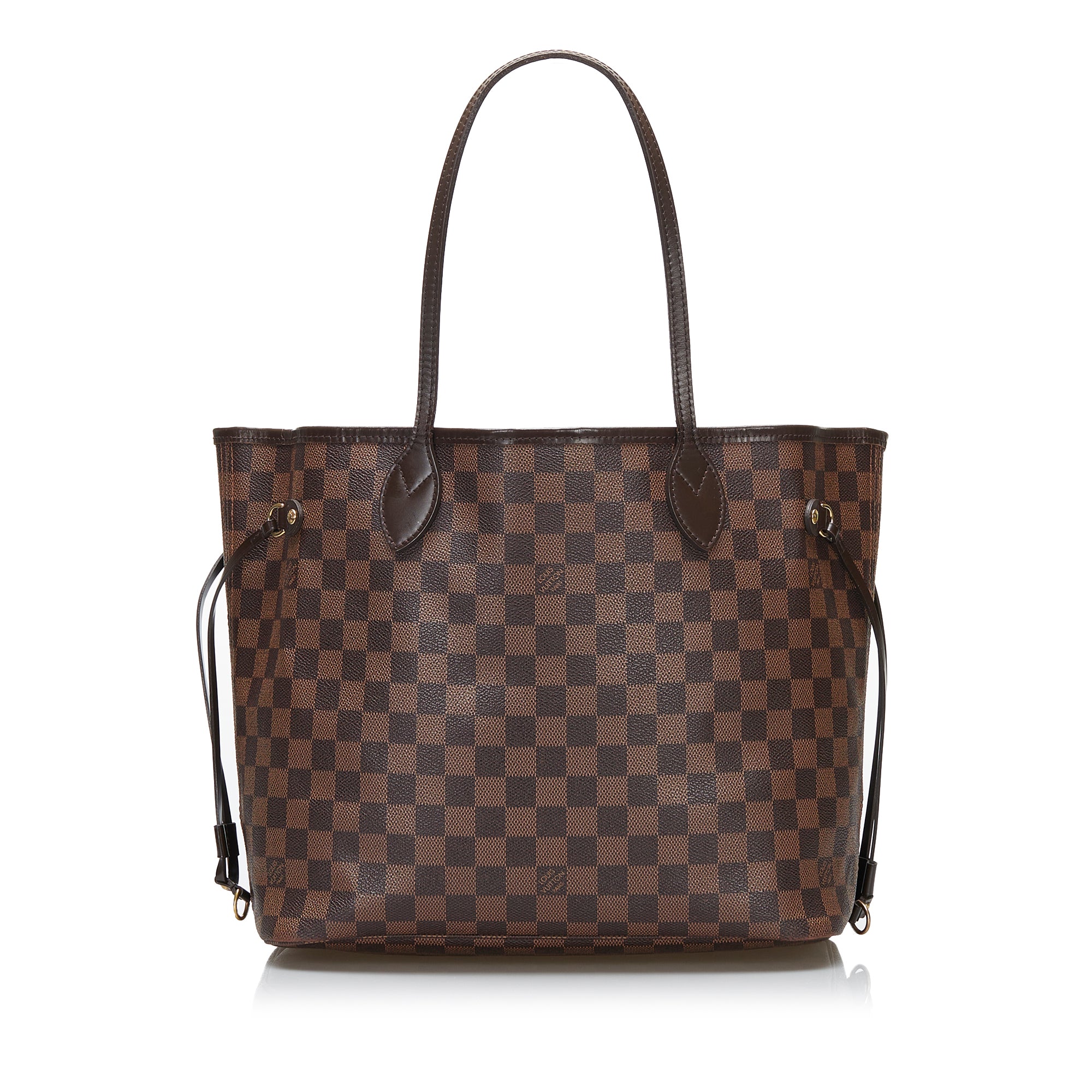 Louis Vuitton Neverfull Red Interior Tote MM Brown Canvas