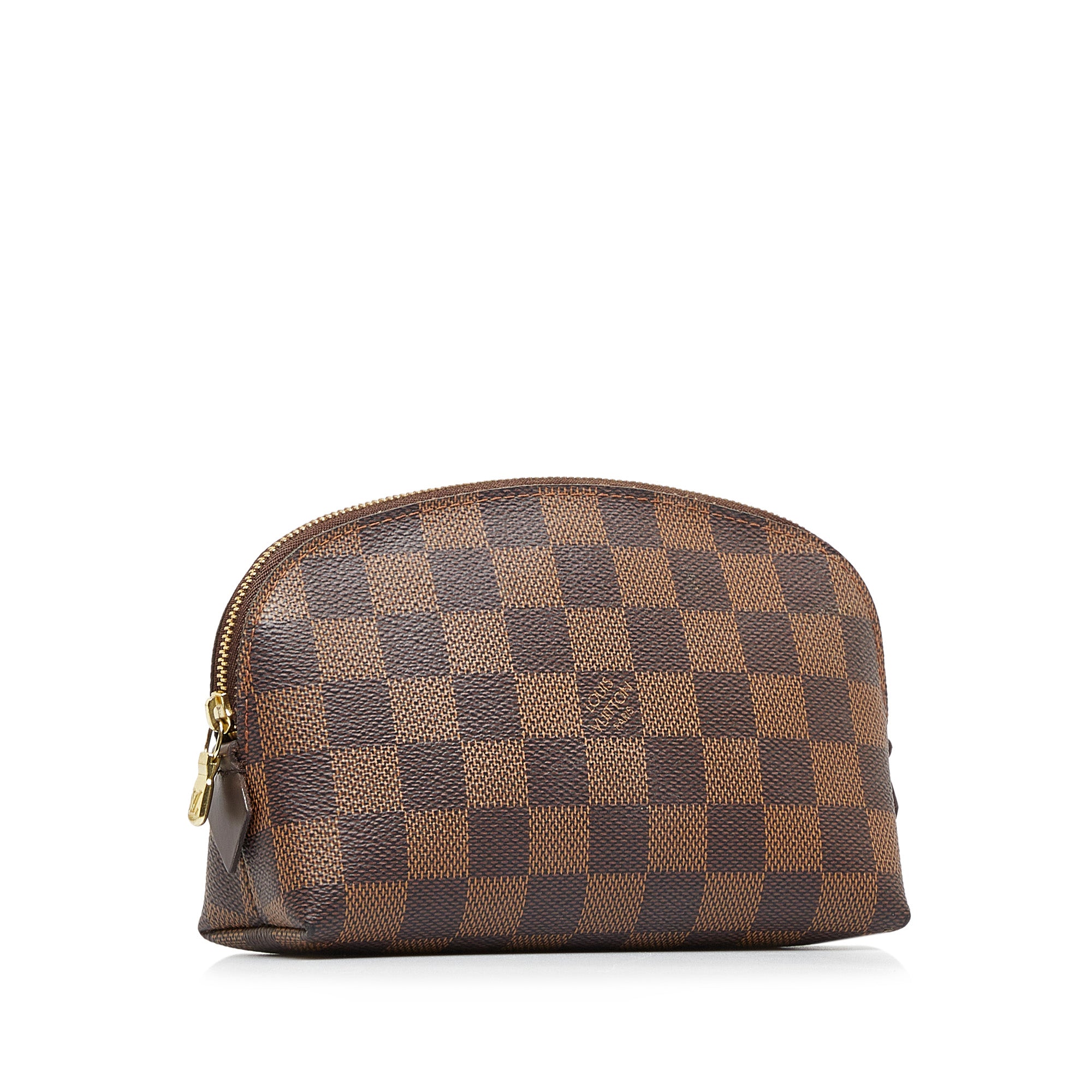 Louis Vuitton Cosmetic Pouch Brown Damier Ebene Canvas Clutch [Guaranteed  Authentic]