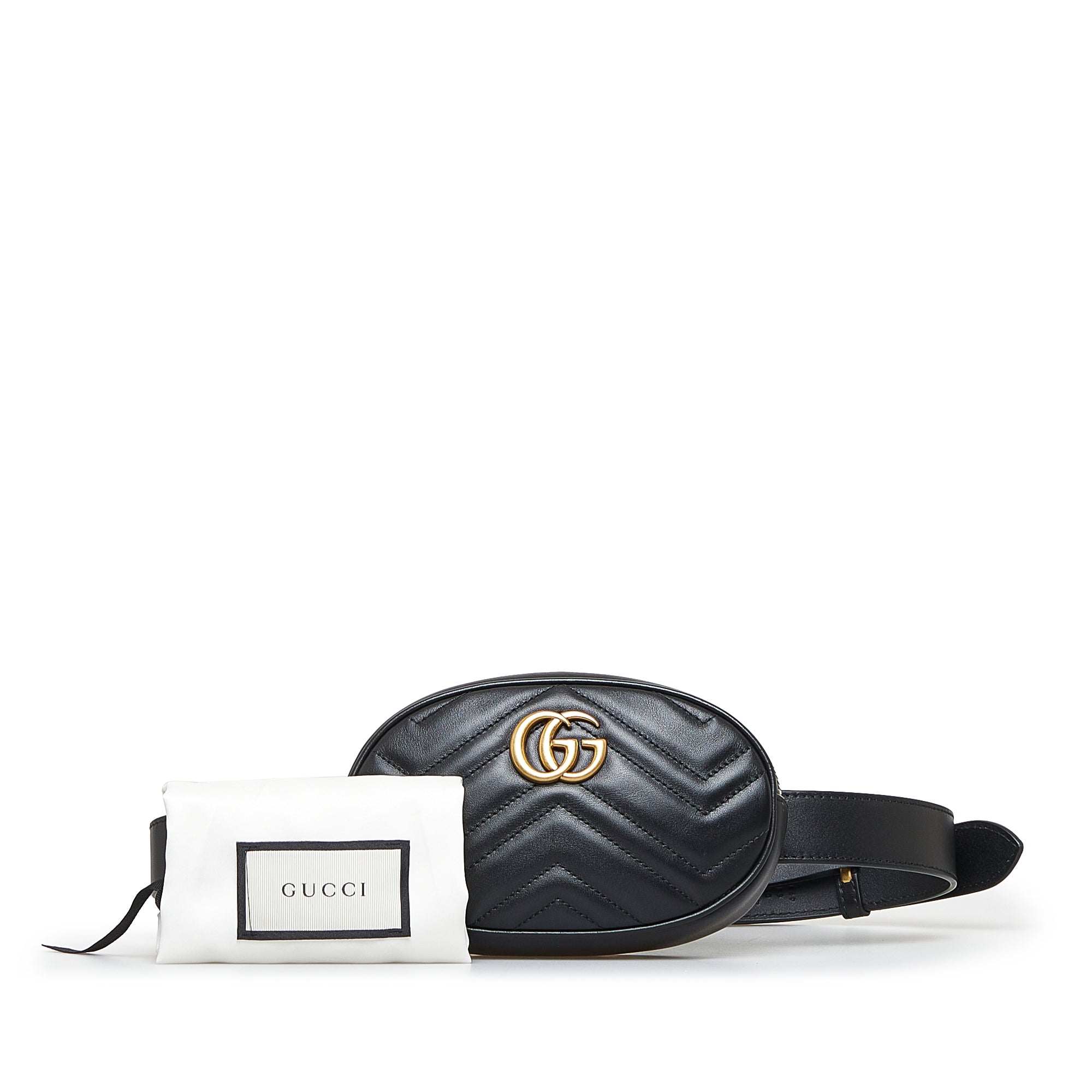 Gucci GG Marmont Wide Belt in Black
