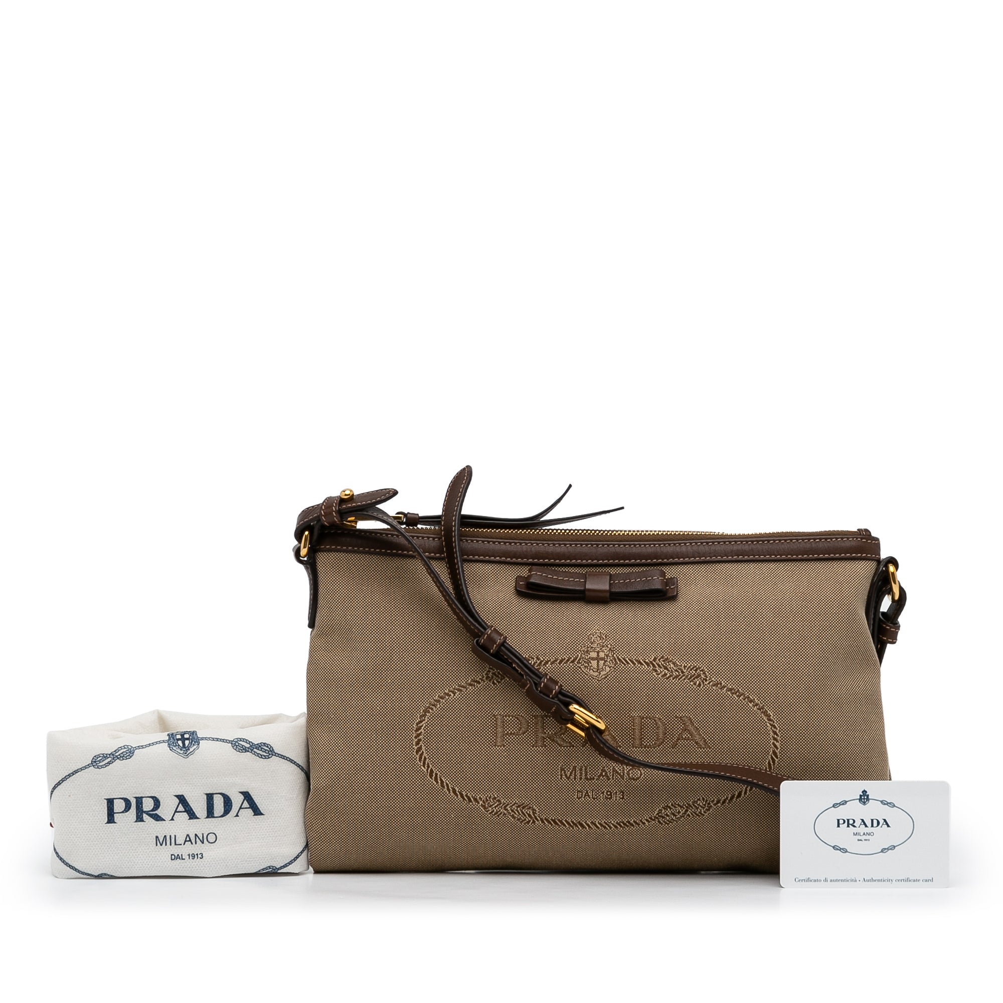 Brown Prada Canapa Logo Shoulder Bag – Designer Revival
