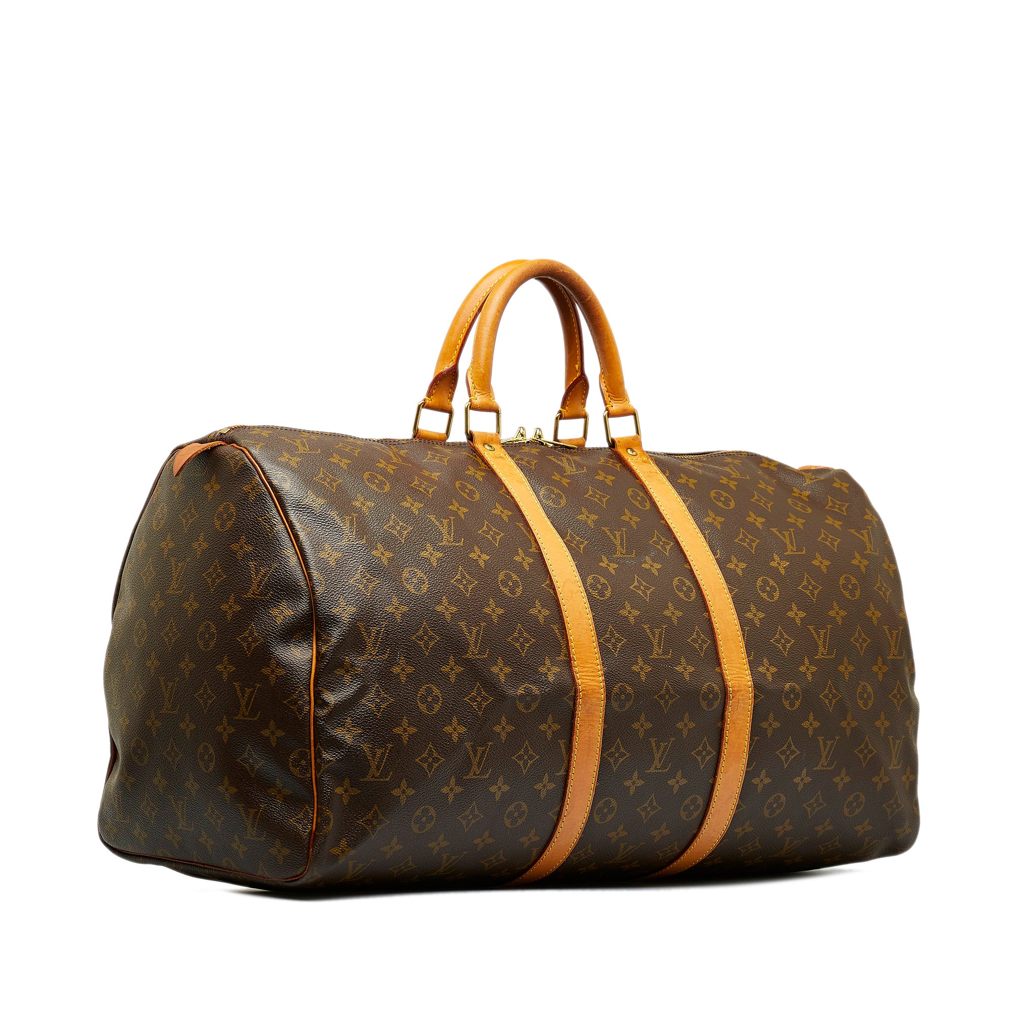 RvceShops Revival, Brown Louis Vuitton Monogram Keepall 55 Travel Bag