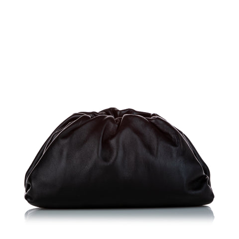 Black Bottega Veneta Intrecciato Clutch Bag