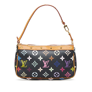 Brown Louis Vuitton Monogram Mini Lin Pochette Baguette