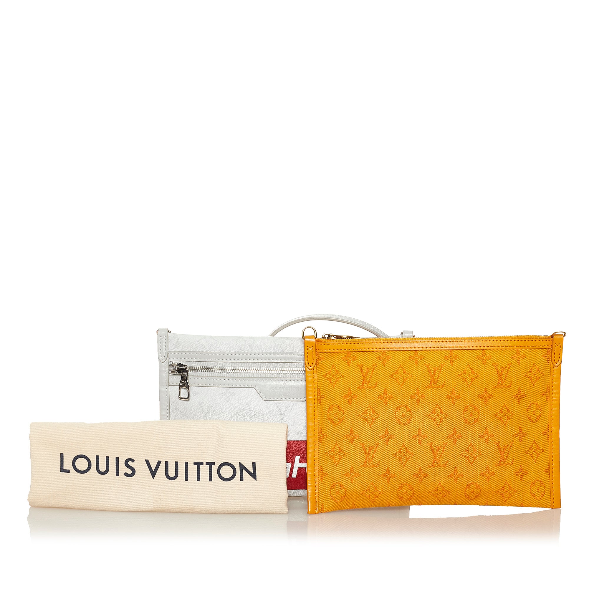 RvceShops Revival  White Louis Vuitton Monogram Double Flat