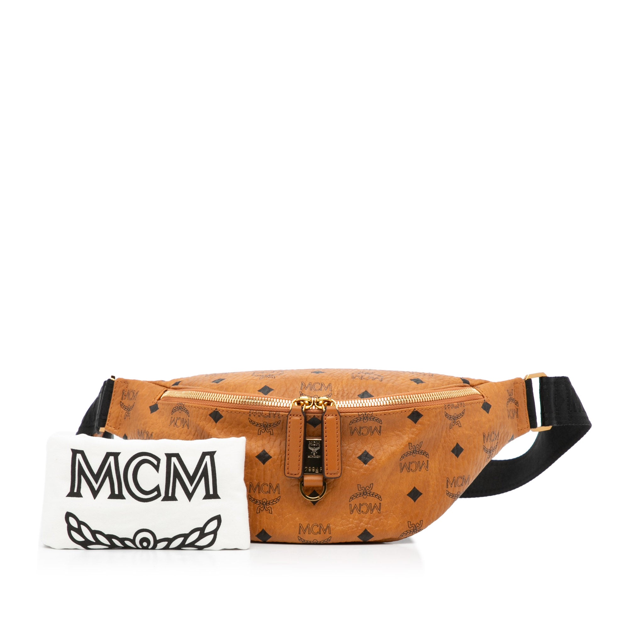 MCM, Bags, Authentic Mcm Brown Tan Messenger Crossbody Bag Black  Adjustable Strap