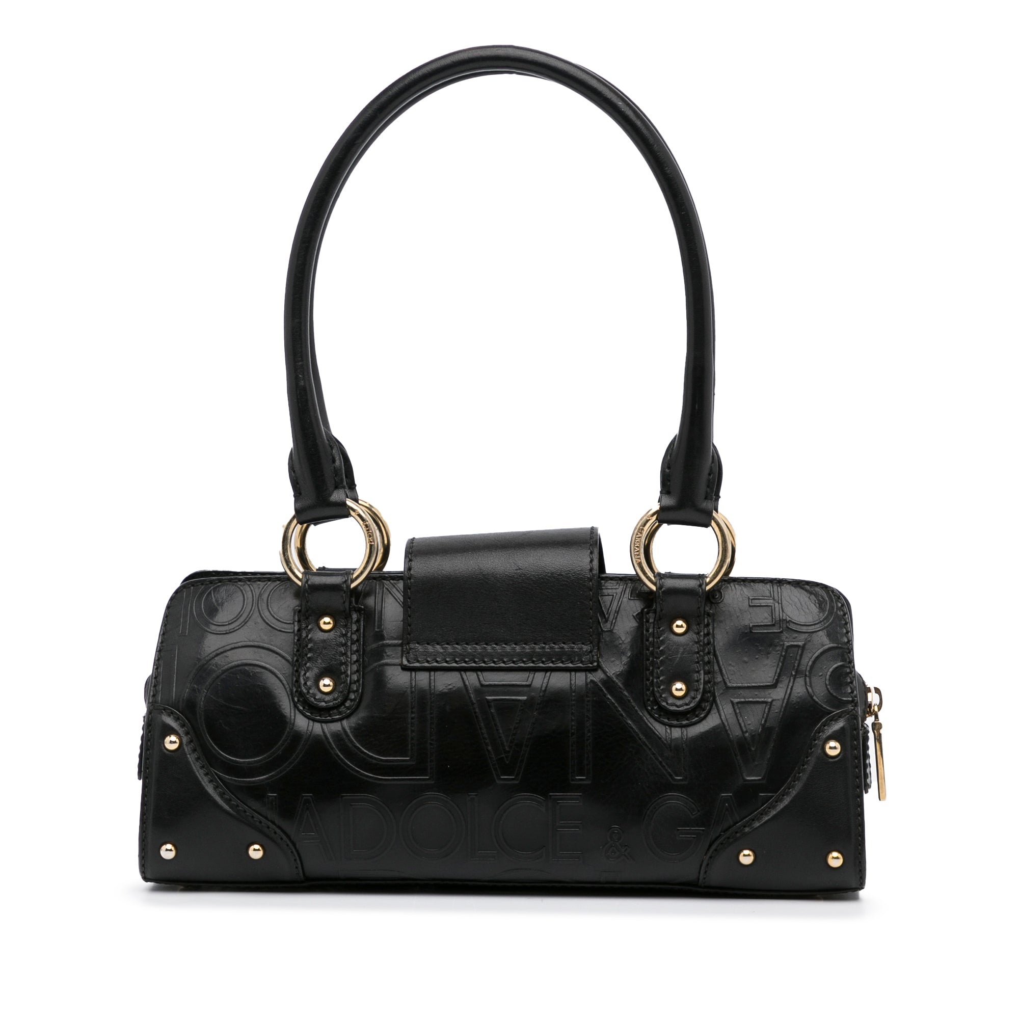 Dolce & Gabbana Patent Shoulder Bag in Black