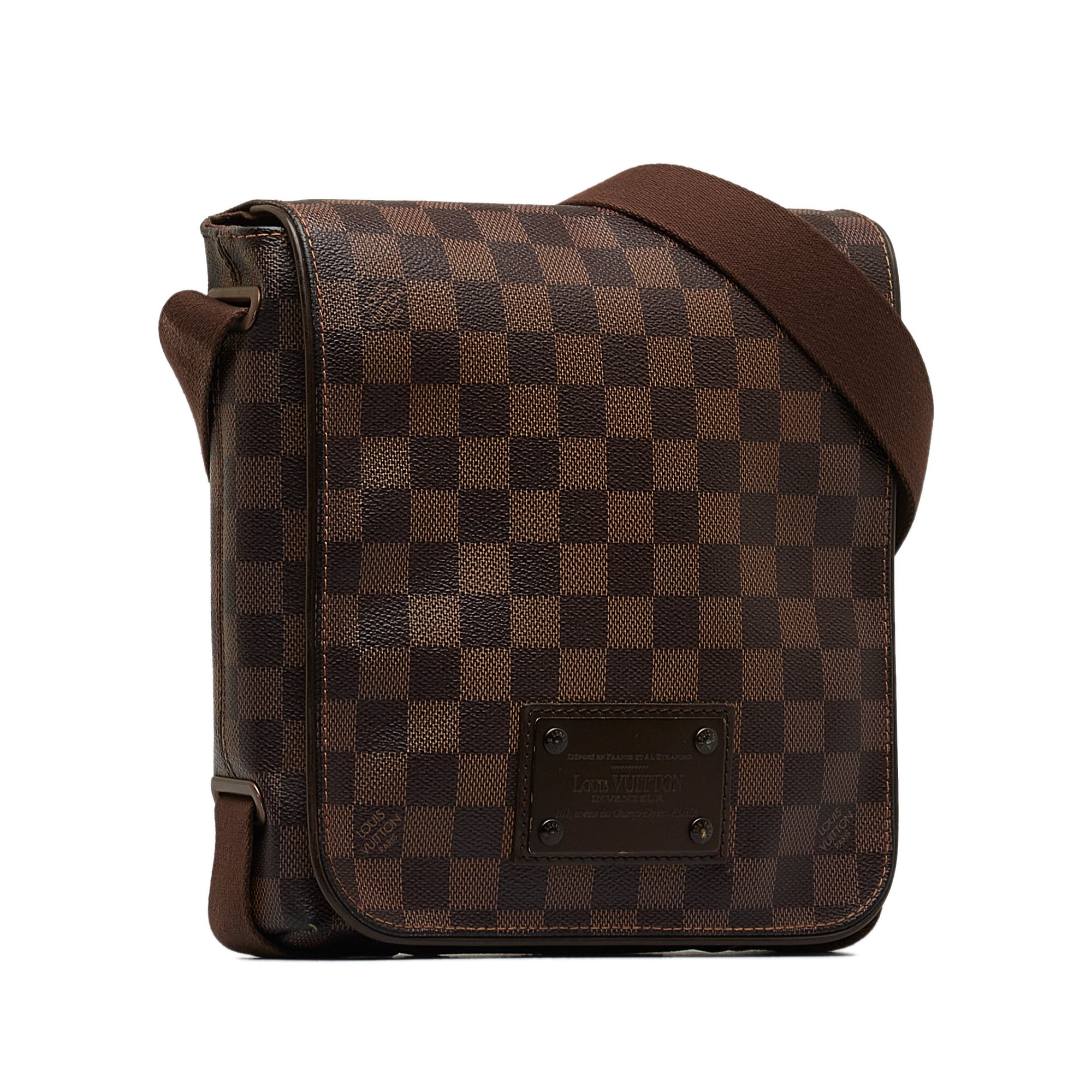 Louis Vuitton, Bags, Authentic Louis Vuitton Damier Ebene Brooklyn Pm Messenger  Bag Made In France