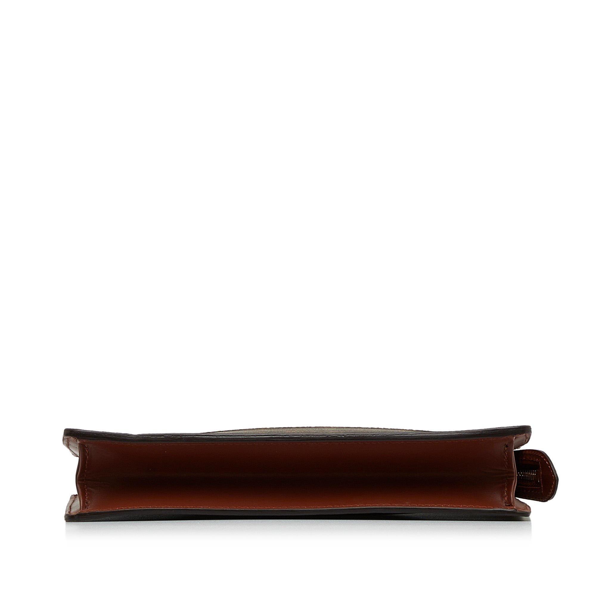 Louis+Vuitton+Pochette+Homme+Pouch+Brown+Leather for sale online