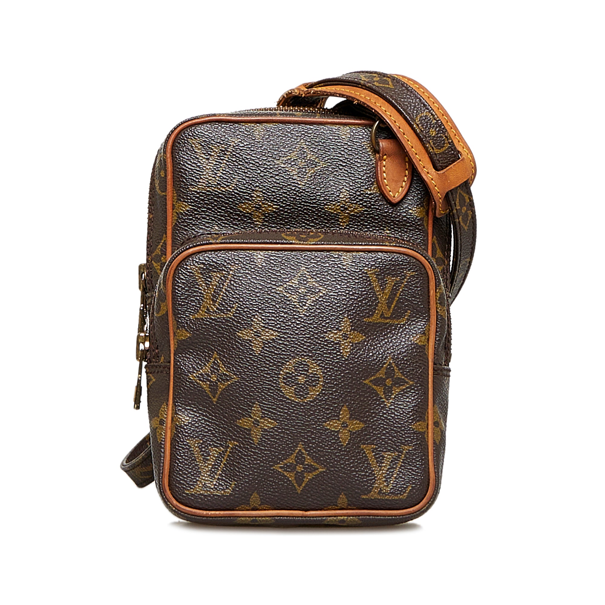 Louis Vuitton Camera Mini Pm Small Lv Shoulder Travel Brown Monogram Canvas  Cross Body Bag