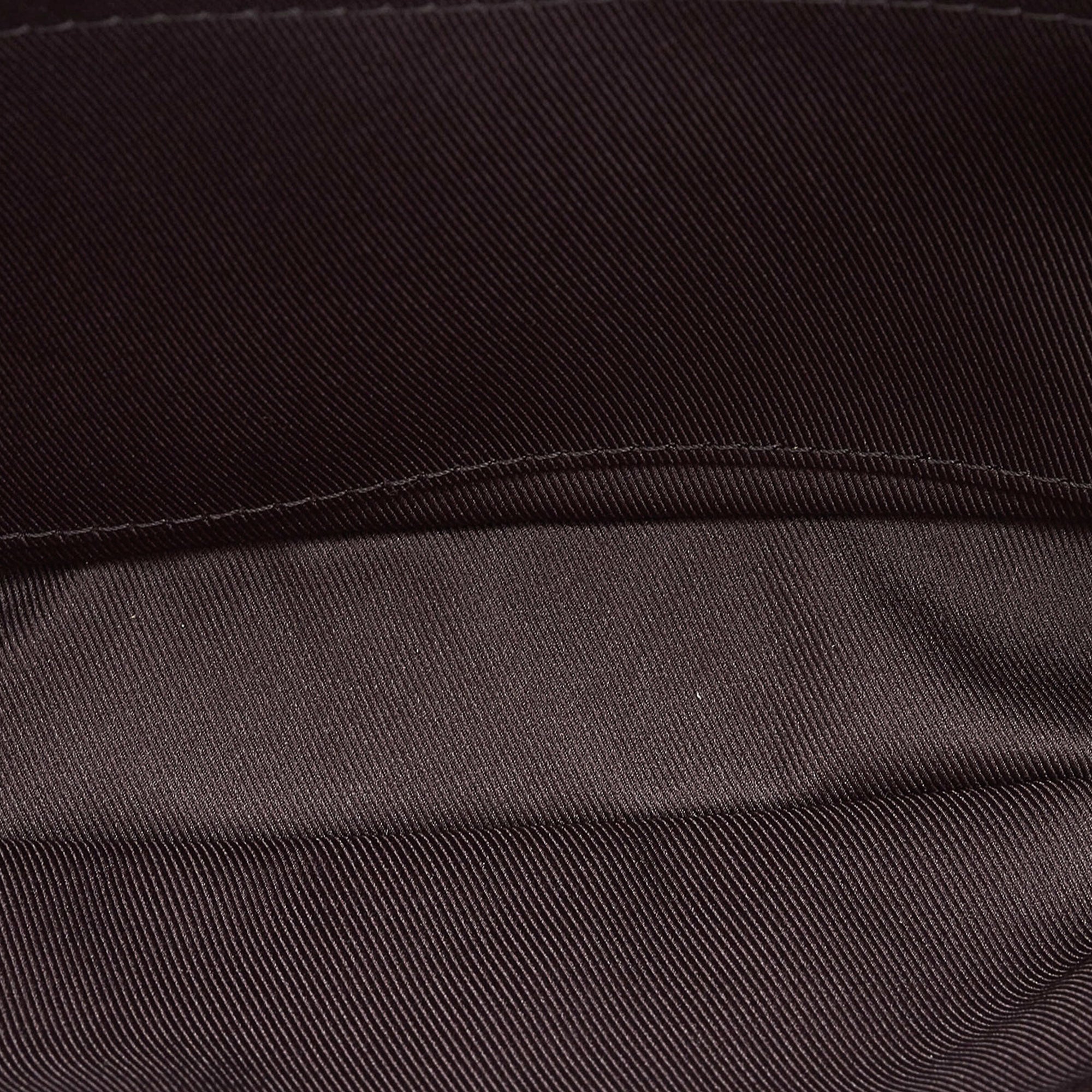 Louis Vuitton Brown Monogram Utility Front Bag Black Leather Cloth