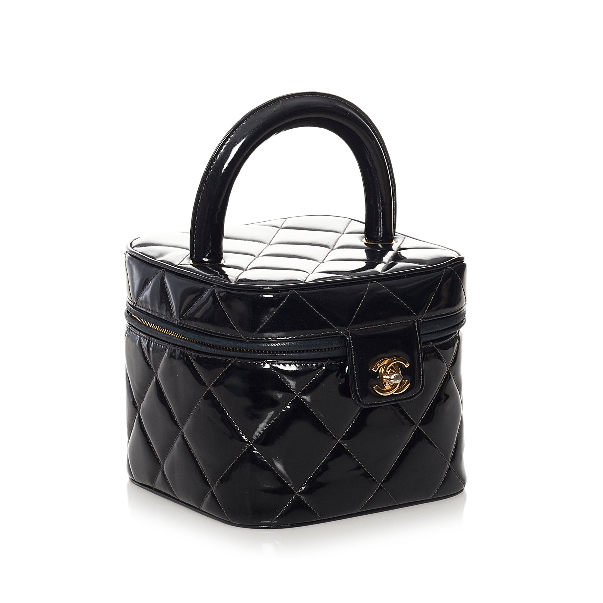 Chanel Chanel Vanity shoulder bag in patent matelassé leather