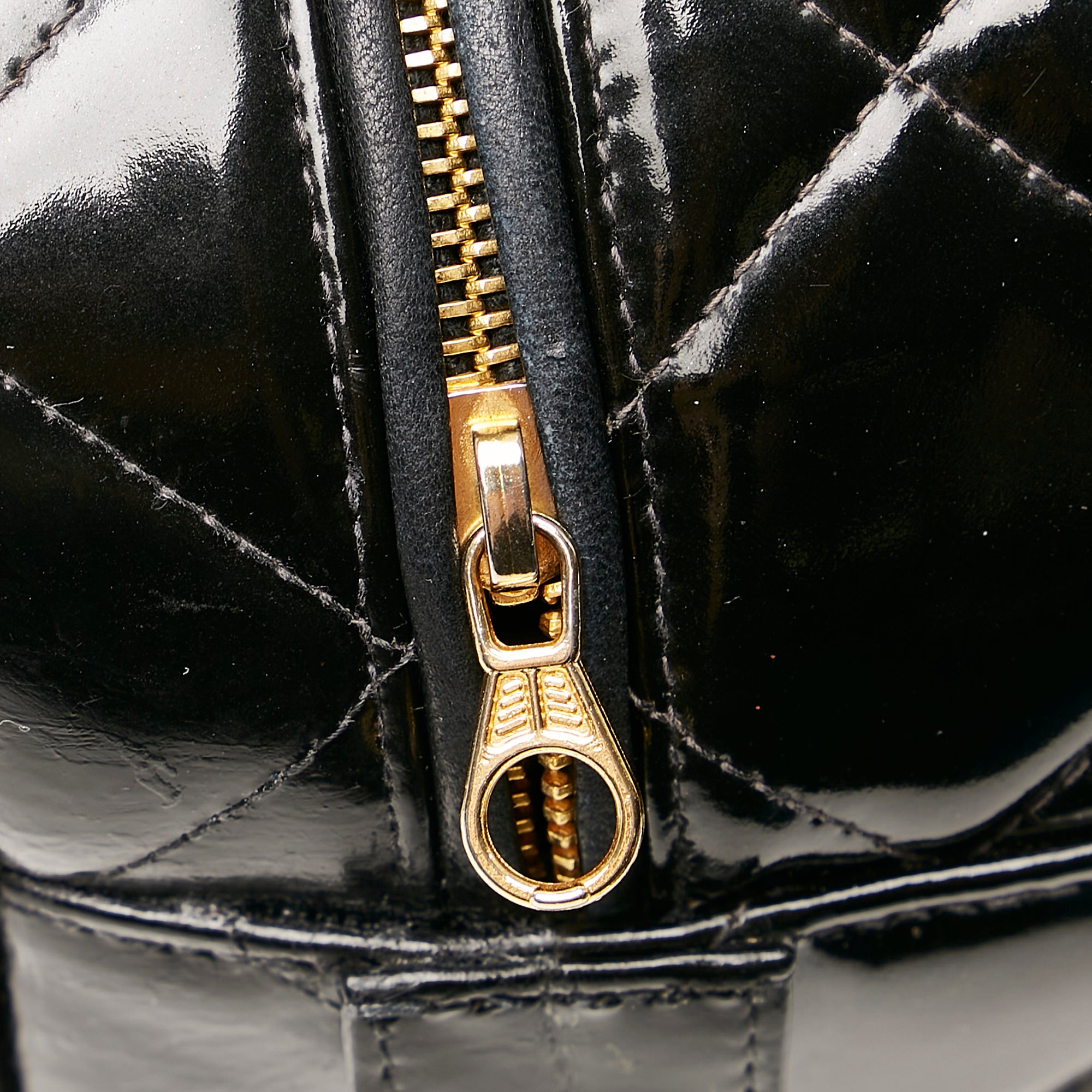 Black Chanel Vanity Case Patent Leather Satchel – Designer Revival
