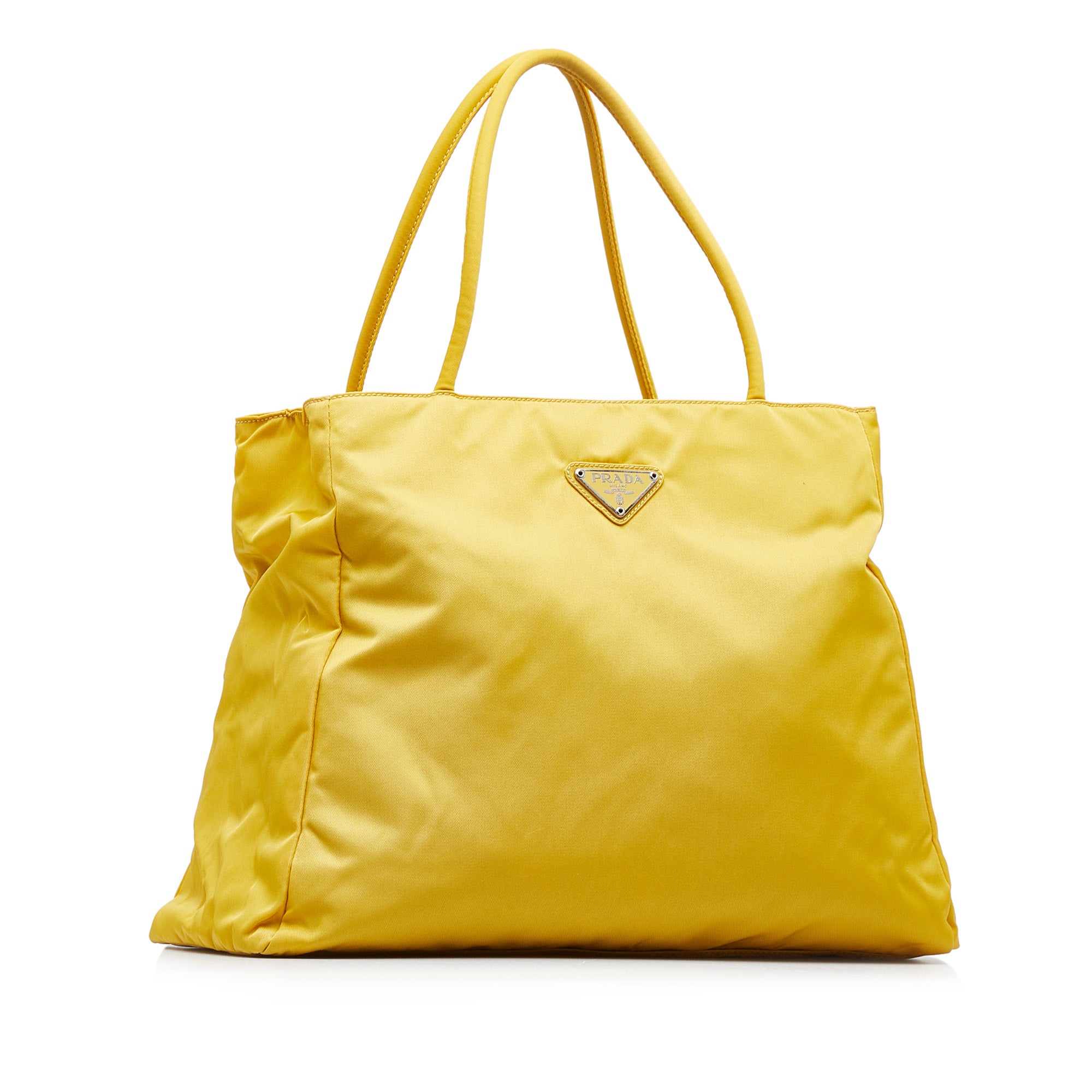 Re-nylon tote Prada Yellow in Plastic - 26679814