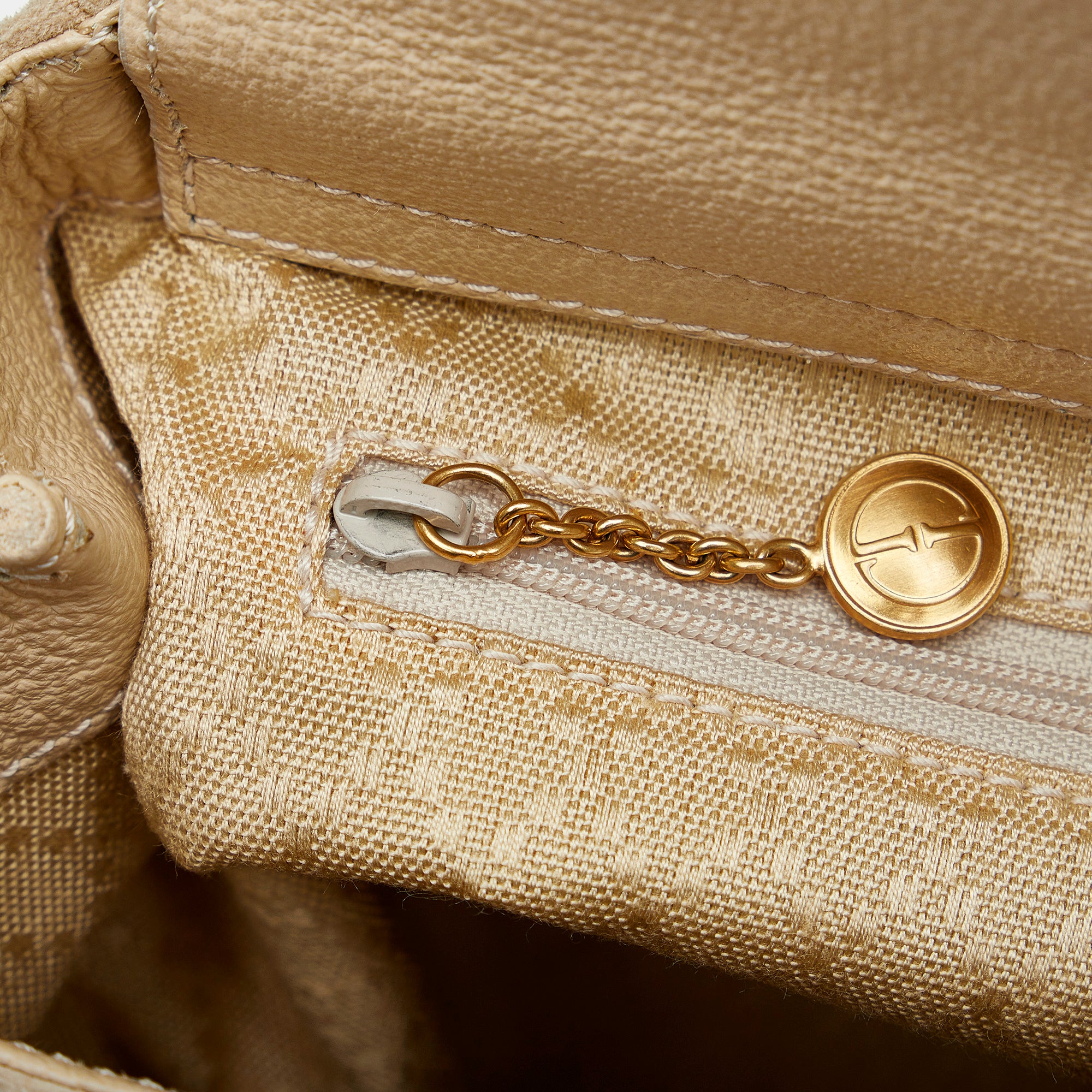 Beige Gucci Bamboo Satchel – Designer Revival