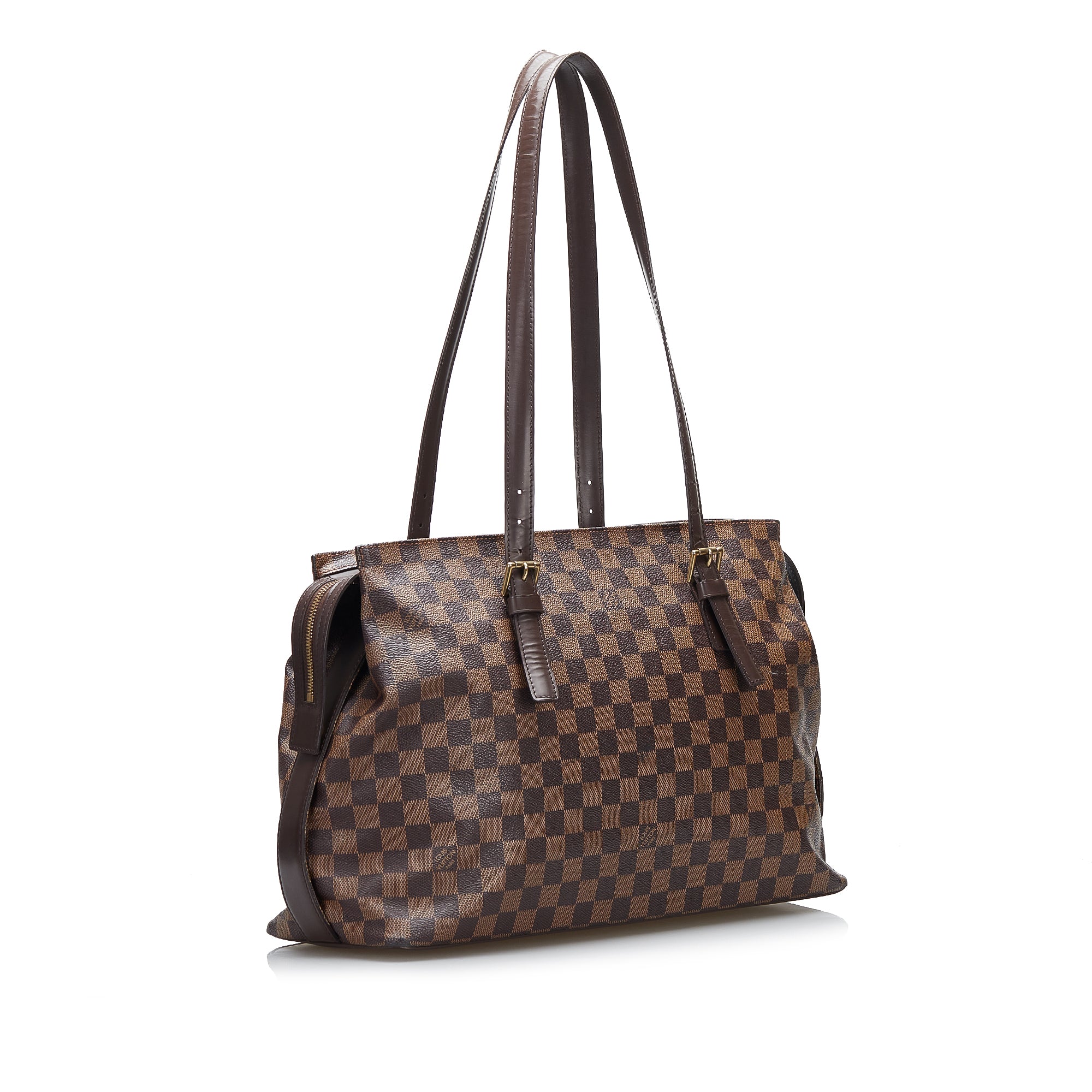 Louis Vuitton - Authenticated Chelsea Handbag - Leather Brown Plain For Woman, Good condition