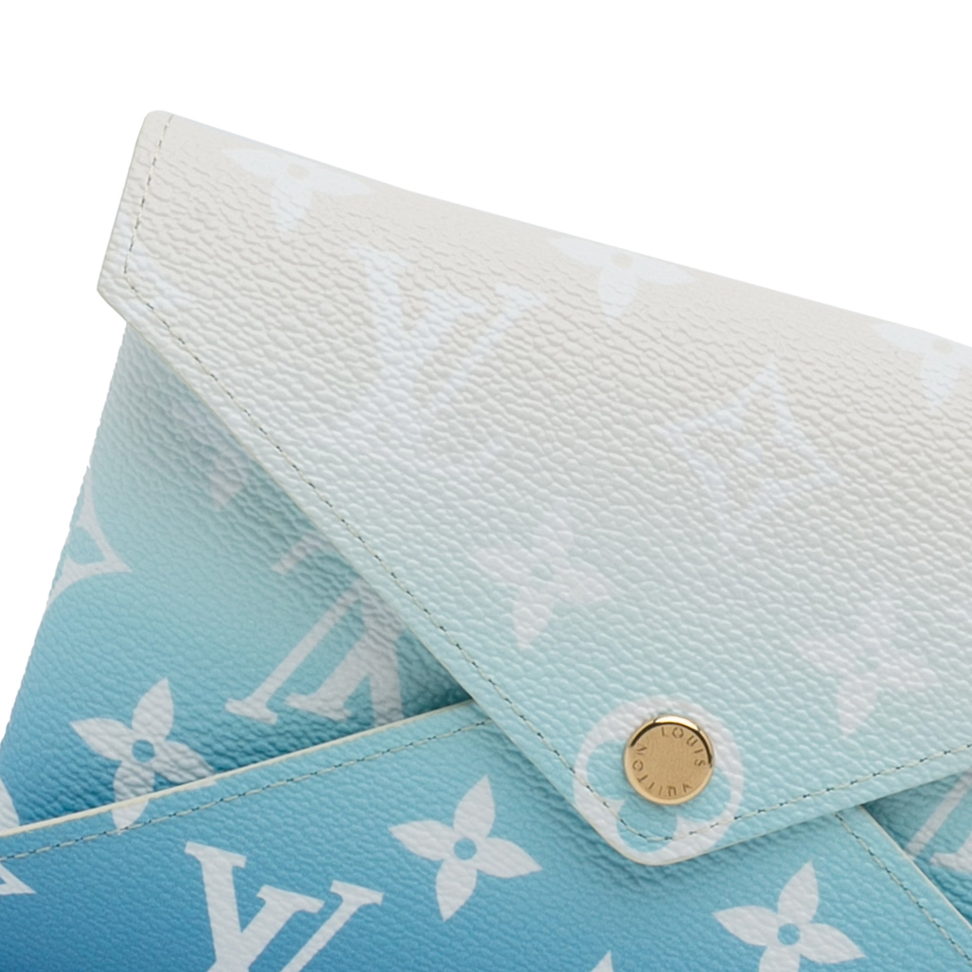 Louis Vuitton Peach Mist Monogram By The Pool Kirigami Envelope Pouch PM  Small 796lv