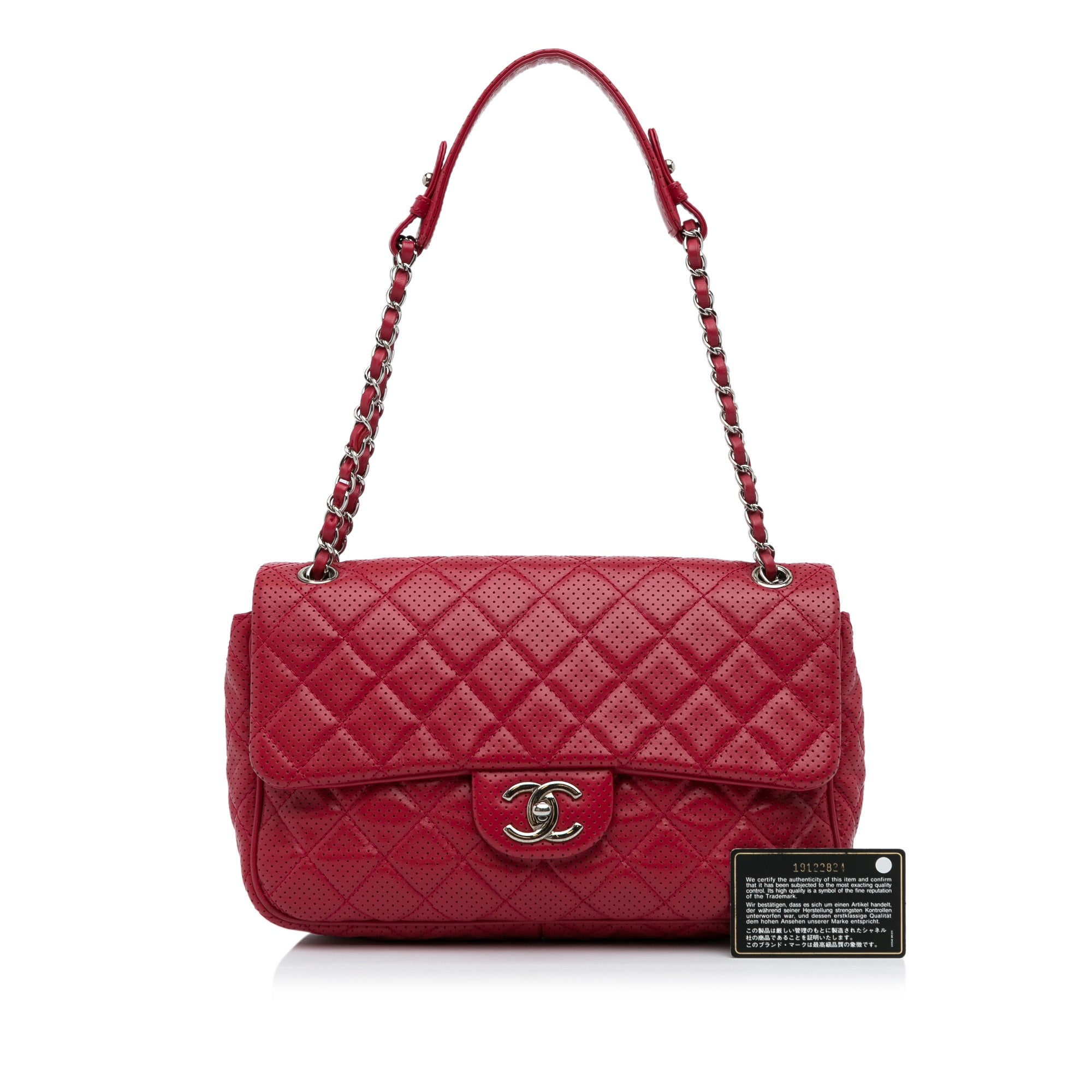 Chanel – Chanel Classic Double Flap Maxi Red Lambskin Leather Silver  Hardware – Queen Station