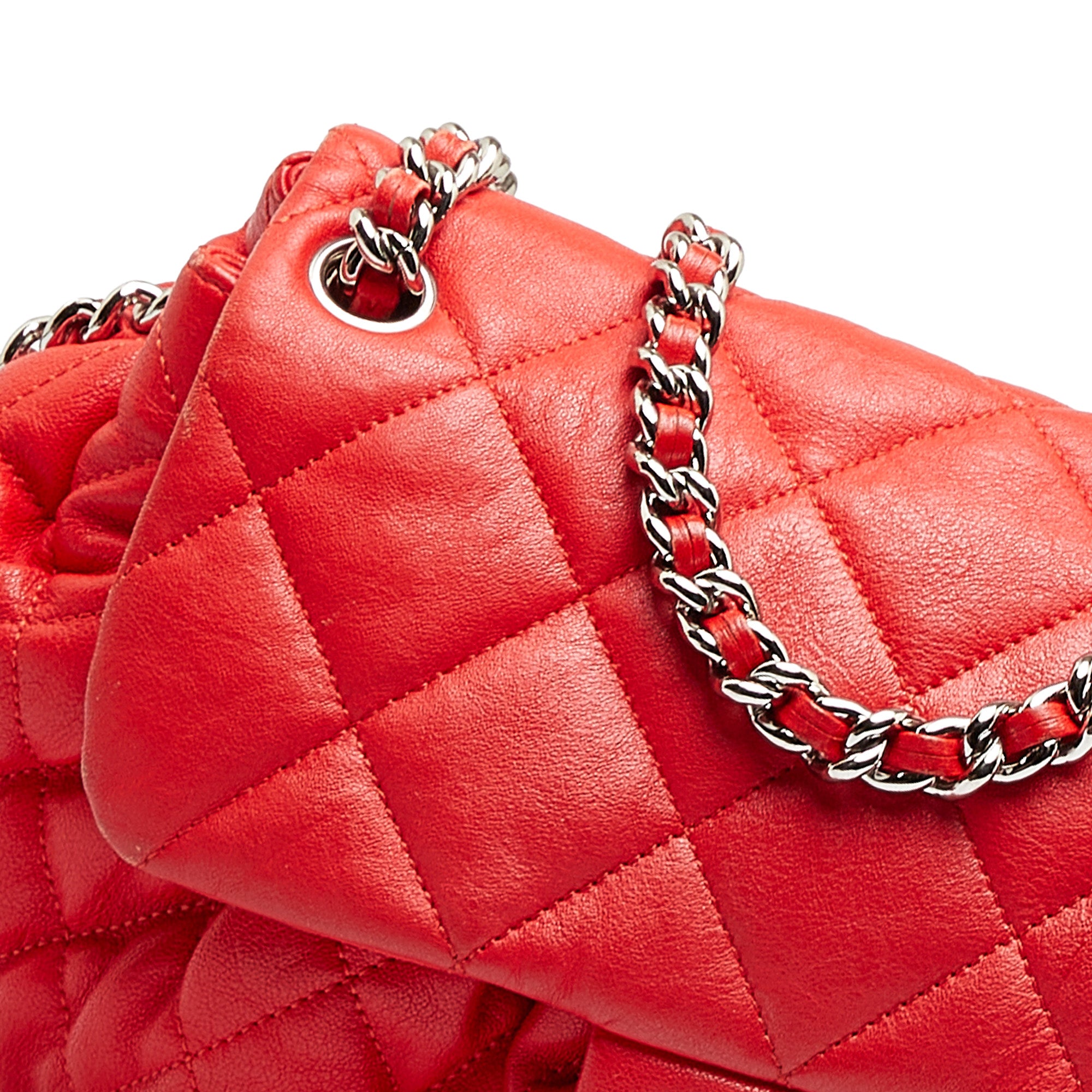 Red Chanel CC Chain Around Leather Crossbody Bag – Designer Revival