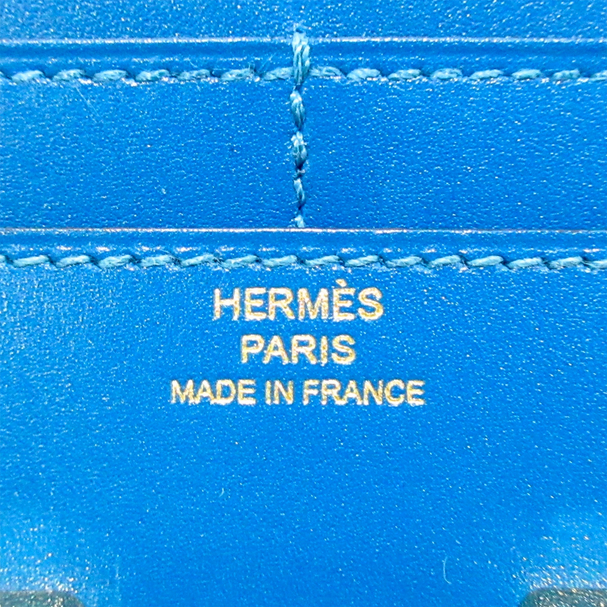 Hermes Constance Wallet Alligator Compact Blue 1172072