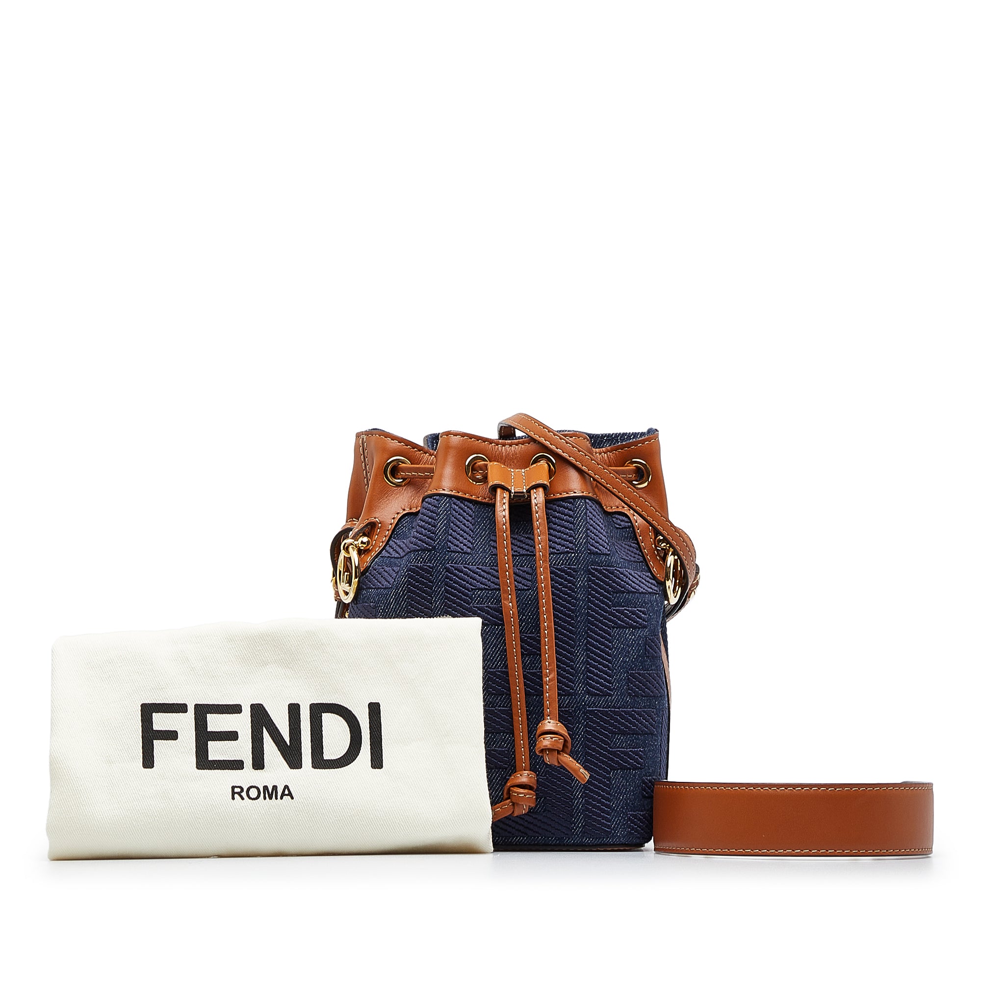 Fendi Mon Tresor Bucket Bag Zucca Denim Mini - ShopStyle