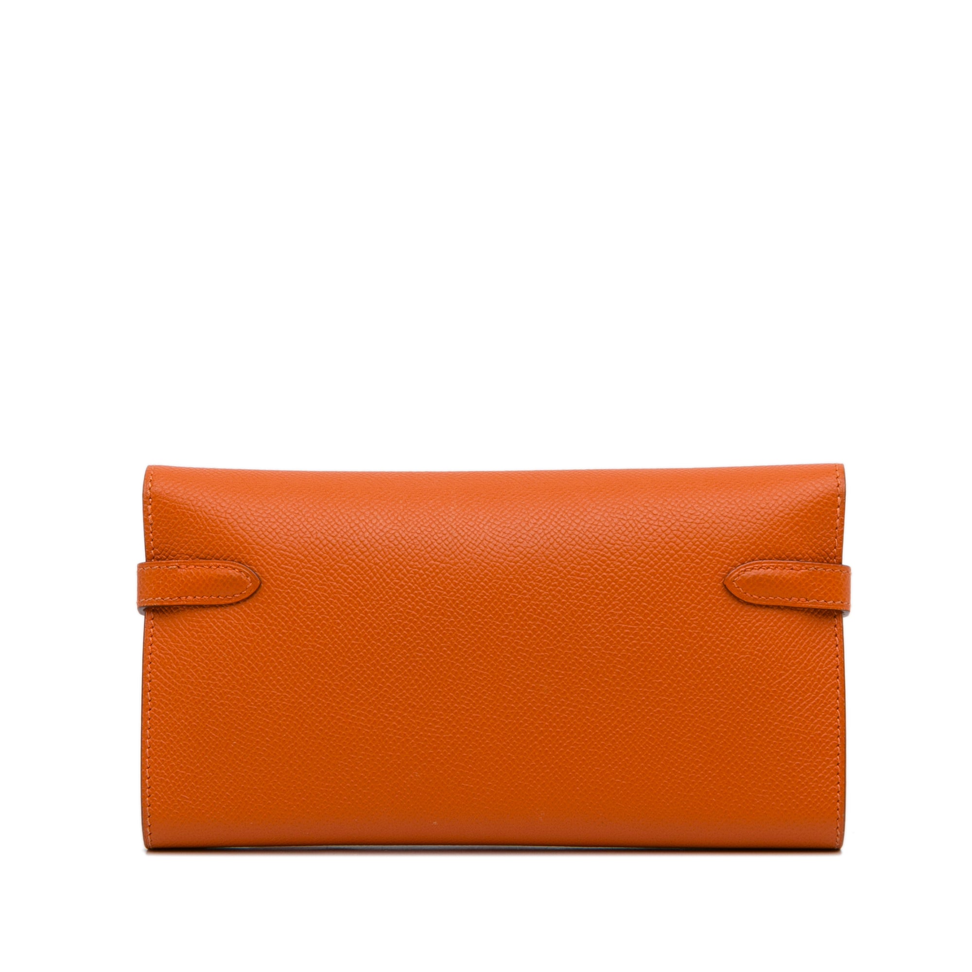 HERMES card Case Holder Epsom Leather Color Orange CLASSIC