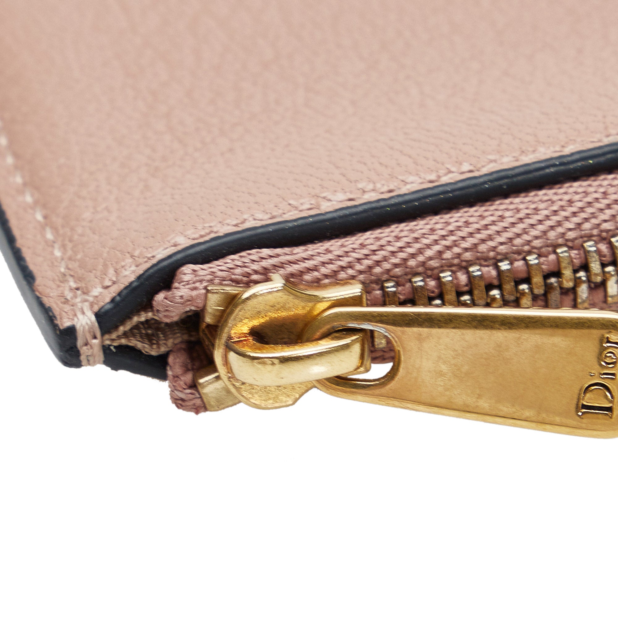 Saddle wallet on chain leather crossbody bag Dior Pink in Leather