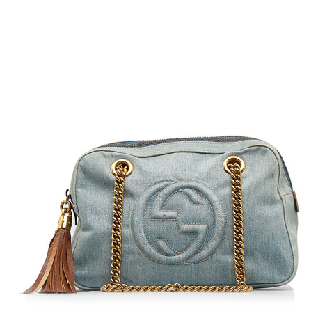 GUCCI-SOHO-Denim-Chain-Shoulder-Bag-Purse-Blue-308983-520981Used-F/S –  dct-ep_vintage luxury Store