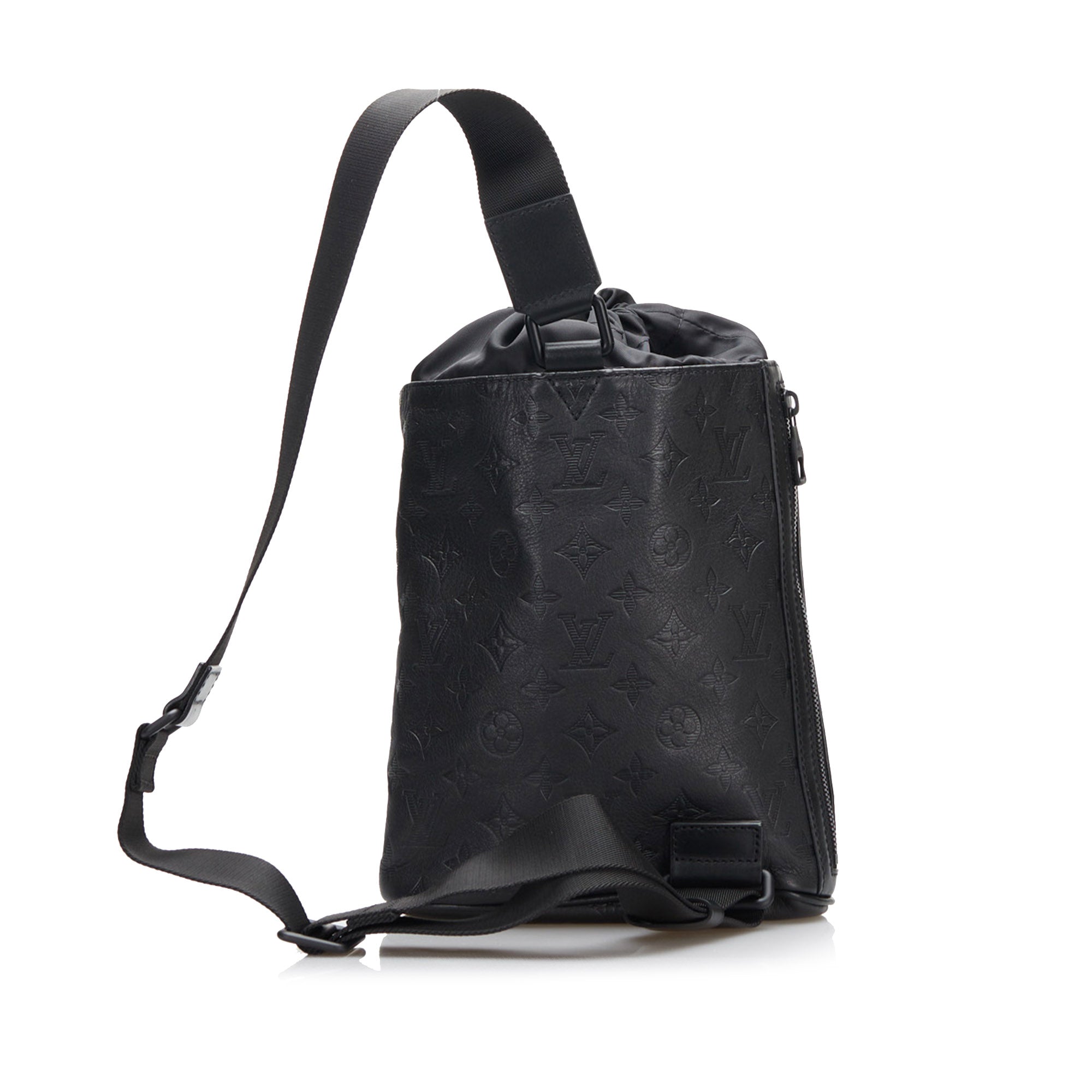 Louis Vuitton Chalk Sling Bag Monogram Shadow Black in Calfskin with  Black-tone - US