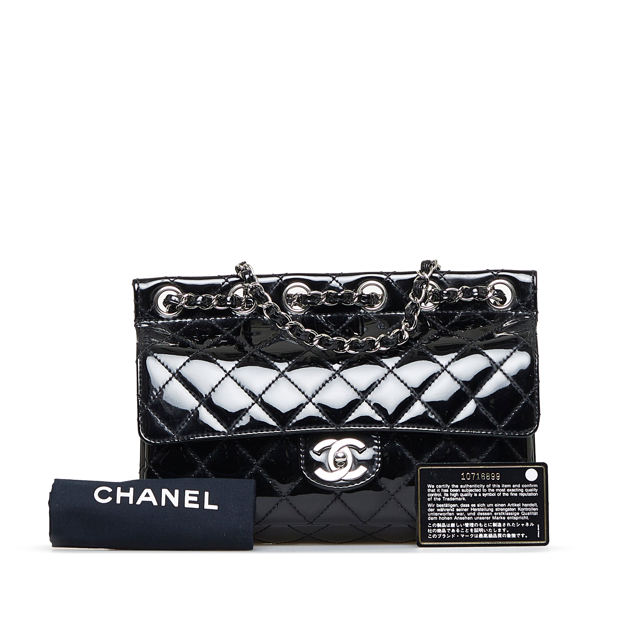 CHANEL Patent Leather In The Business Flap Bag