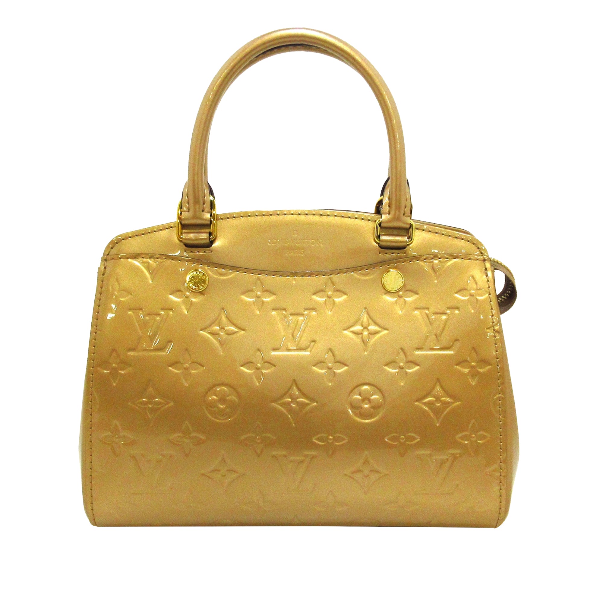 Louis Vuitton Handbag Authentic Manhattan Monogram Leather Camel Strap