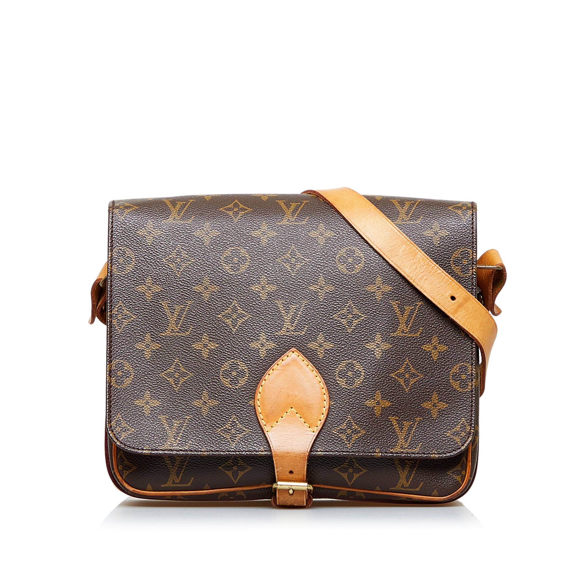 Brown Louis Vuitton Monogram Cartouchiere GM Crossbody Bag