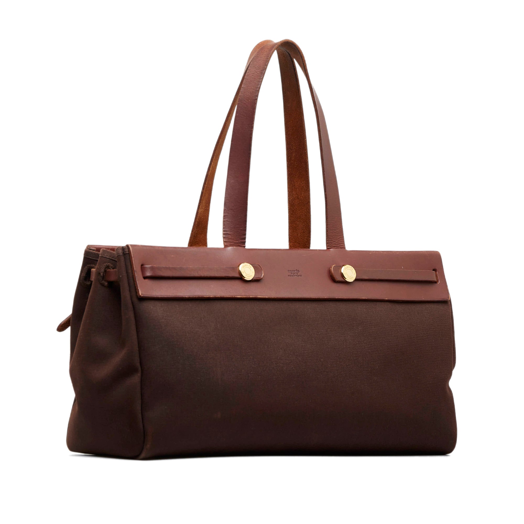 Brown Hermes Herbag Cabas MM Tote Bag – Designer Revival