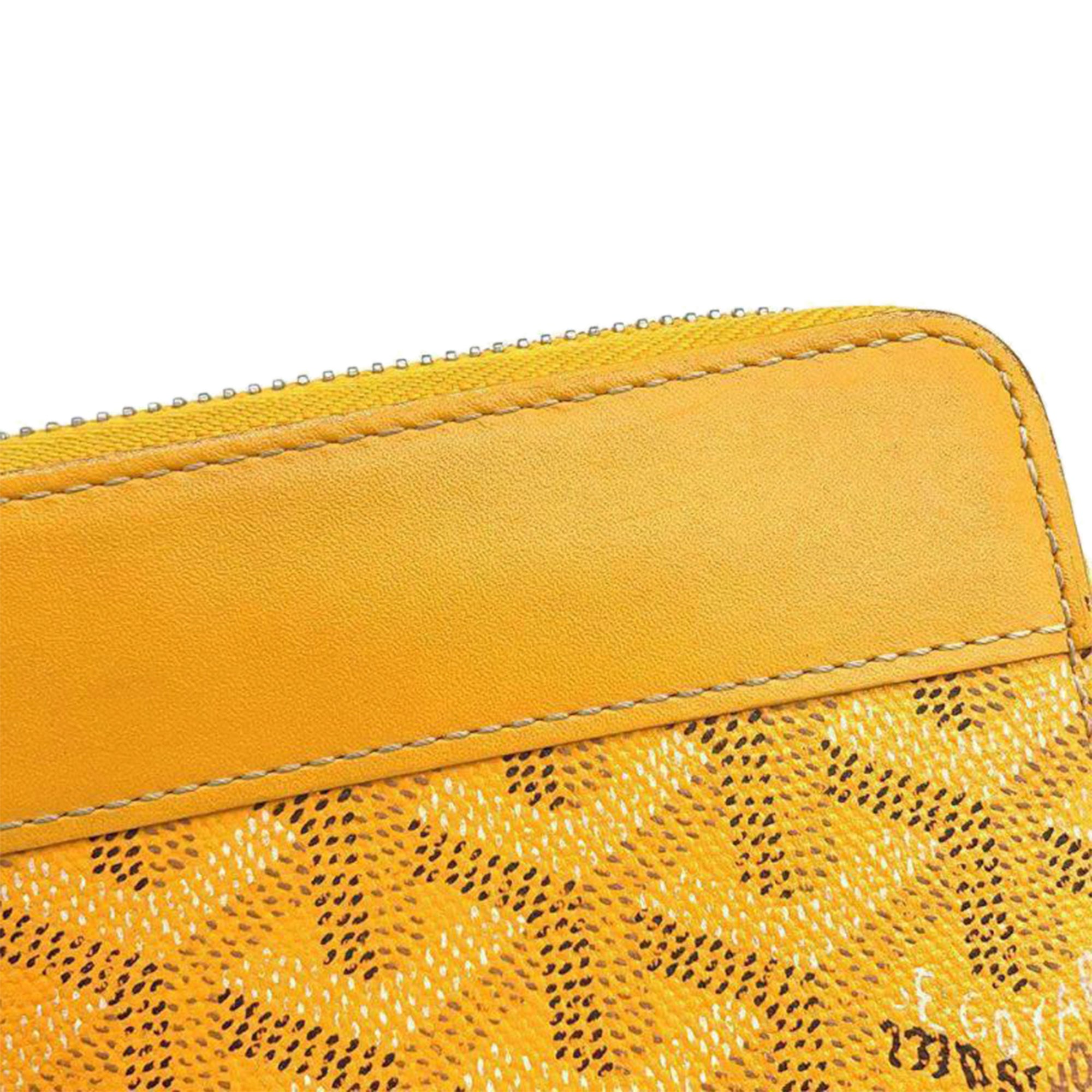 Yellow Goyard Goyardine Matignon GM Long Wallets – Designer Revival