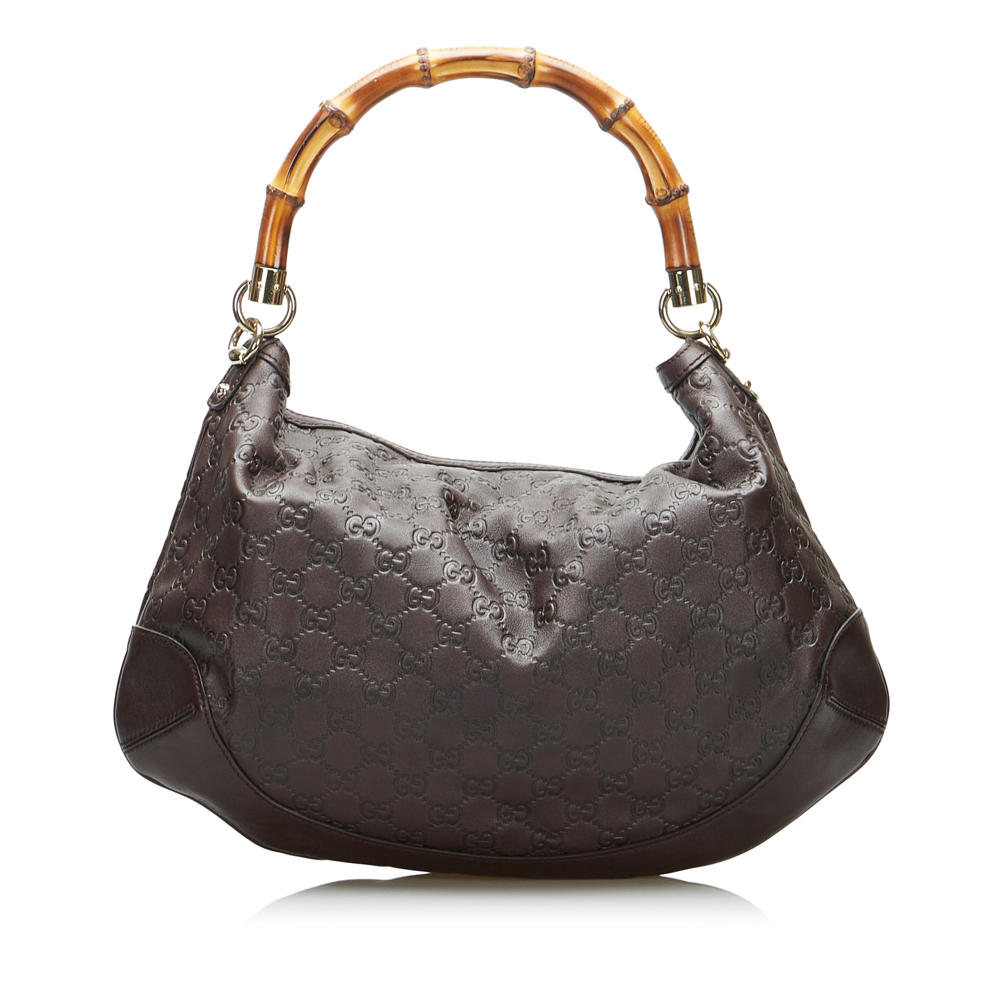 Gucci Guccissima Large GG Embossed Leather Hobo Bag