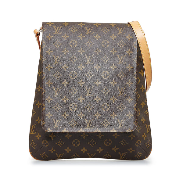 Brown Louis Vuitton Monogram GM Musette Salsa Long Strap Crossbody Bag