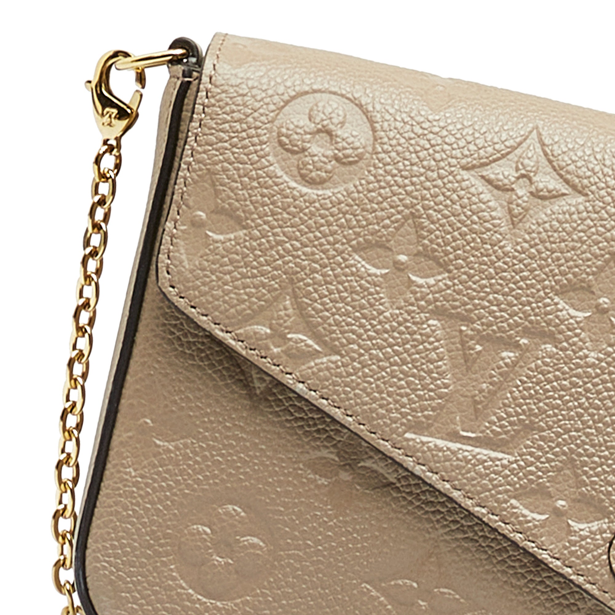 Louis Vuitton Pochette Felicie Monogram Empreinte Tourterelle in Empreinte  Leather with Gold-tone - US