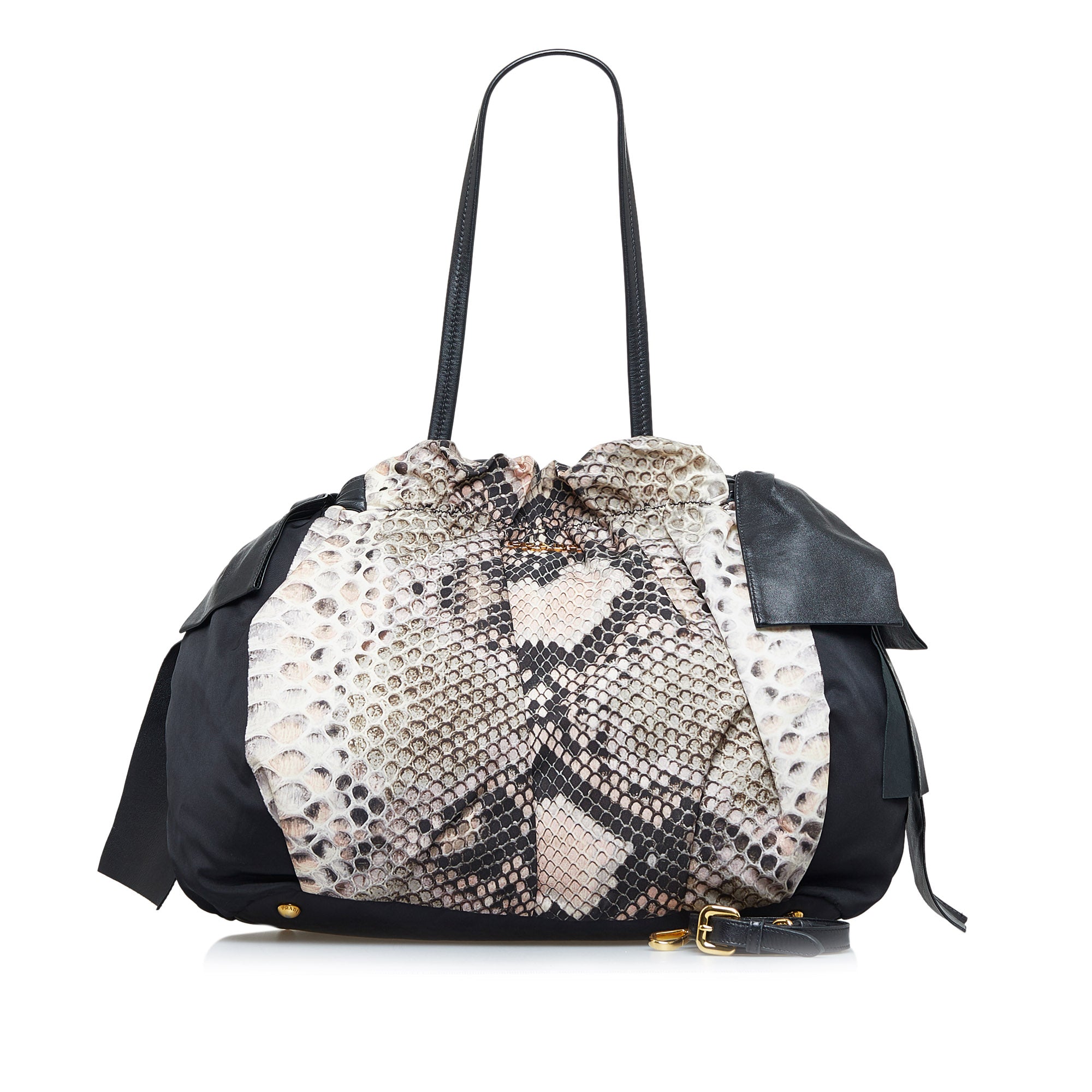 Black and White Python Handbag Purse Designer Doop for Sale in