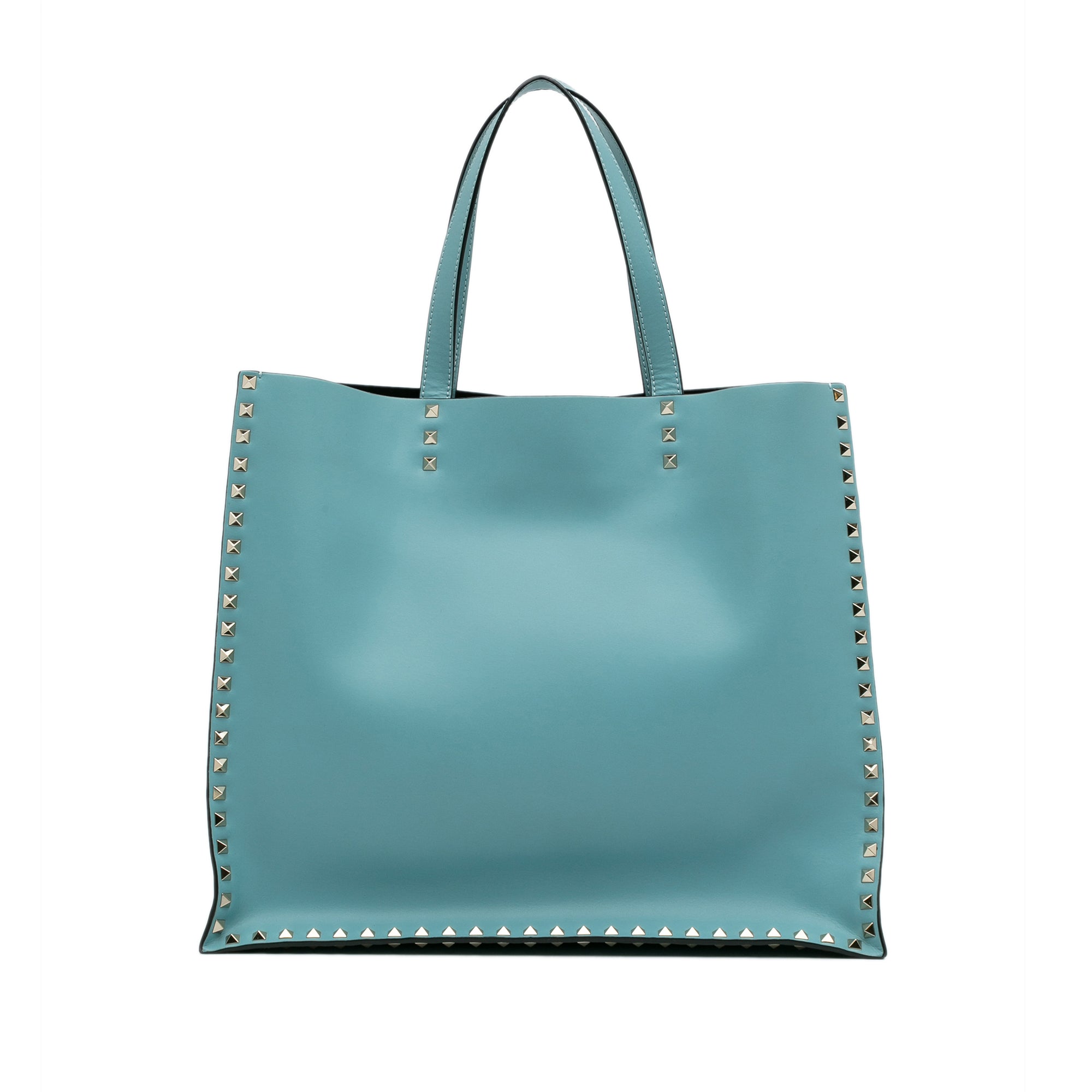 Valentino Rockstud Leather Shopping Tote Bag