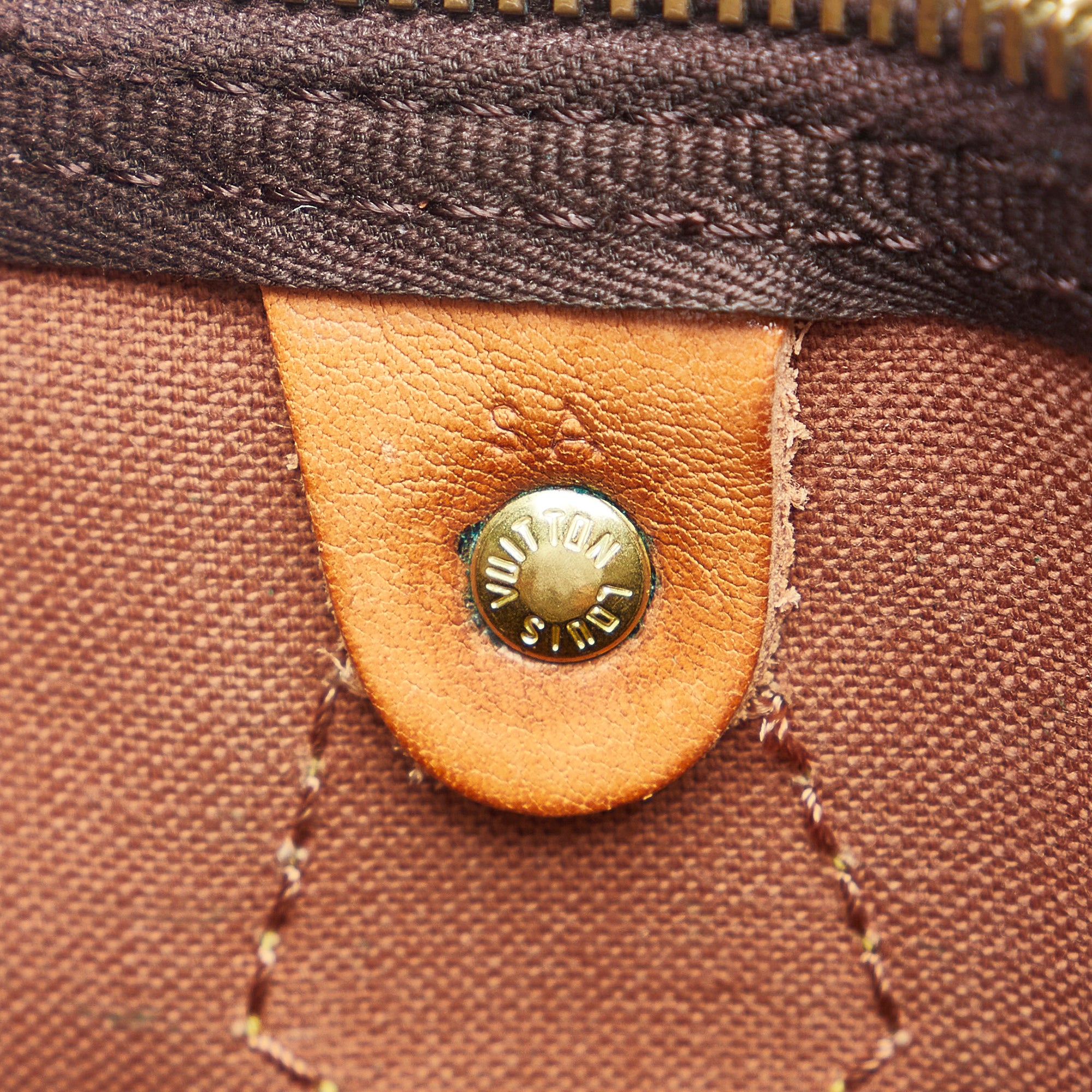 Louis Vuitton LV speedy 35 monogram Brown Leather ref.330221 - Joli Closet