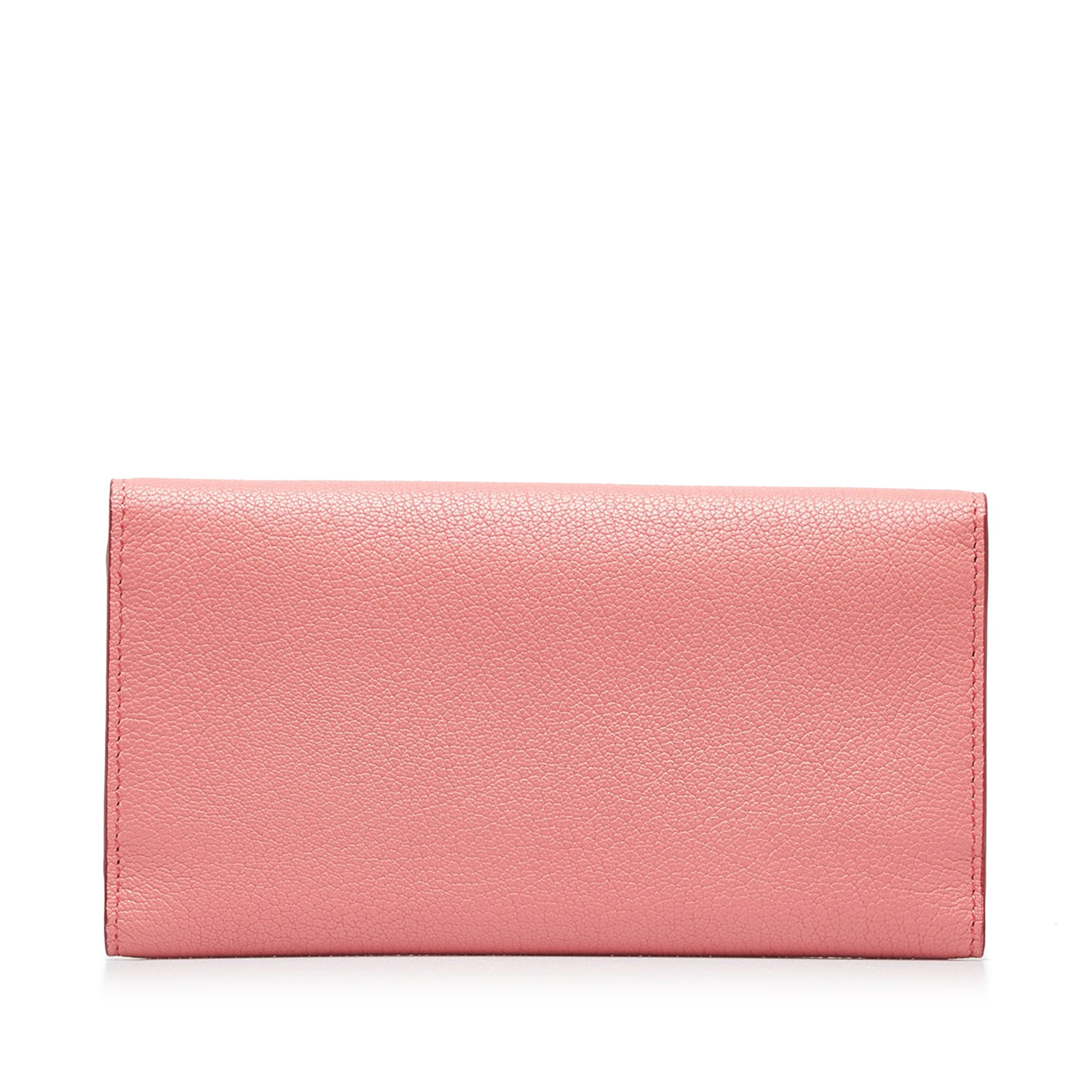 Pink Burberry Highbury Leather Continental Wallet