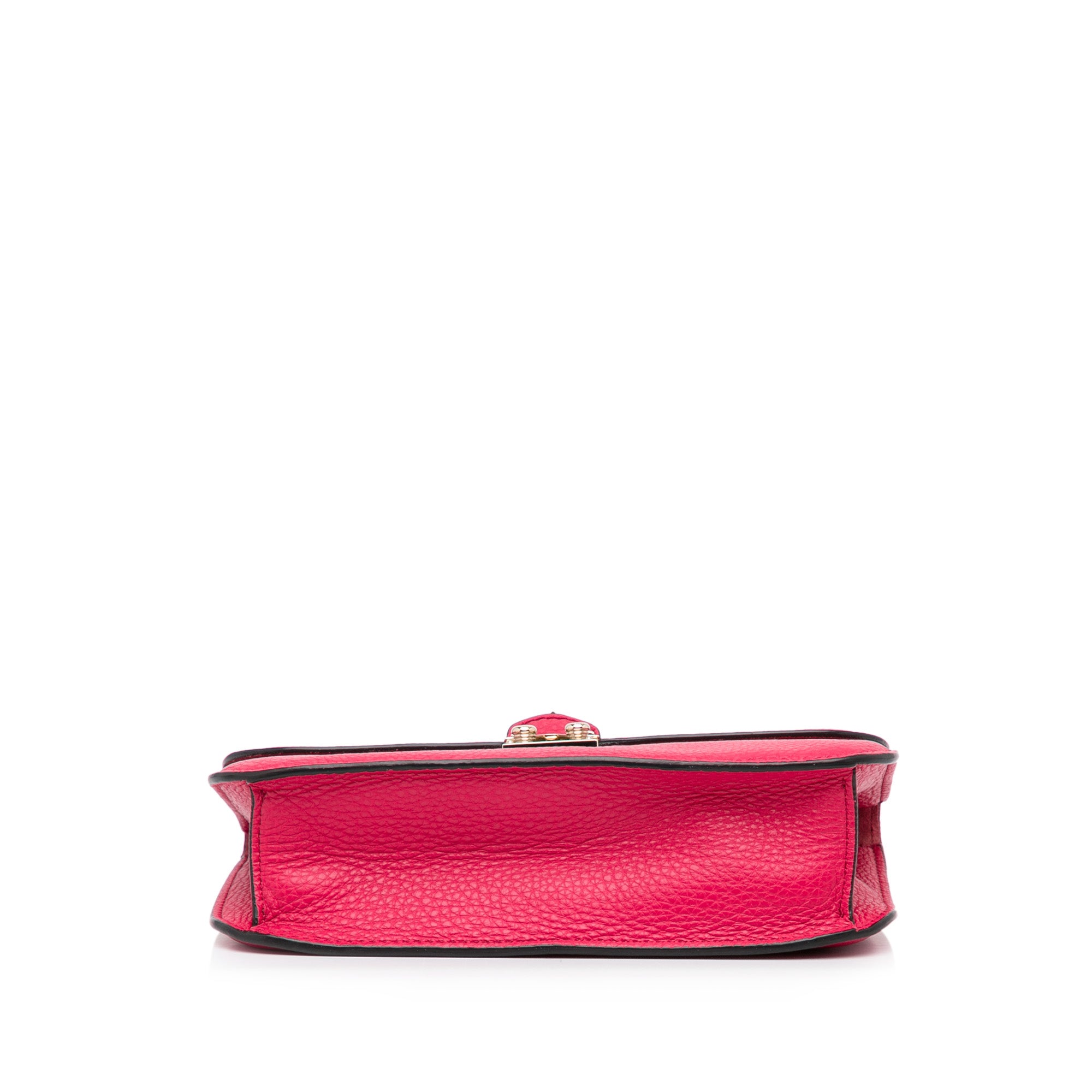 Valentino Garavani Rockstud Glam Lock Leather Small Shoulder Bag Rosso Red  $2145