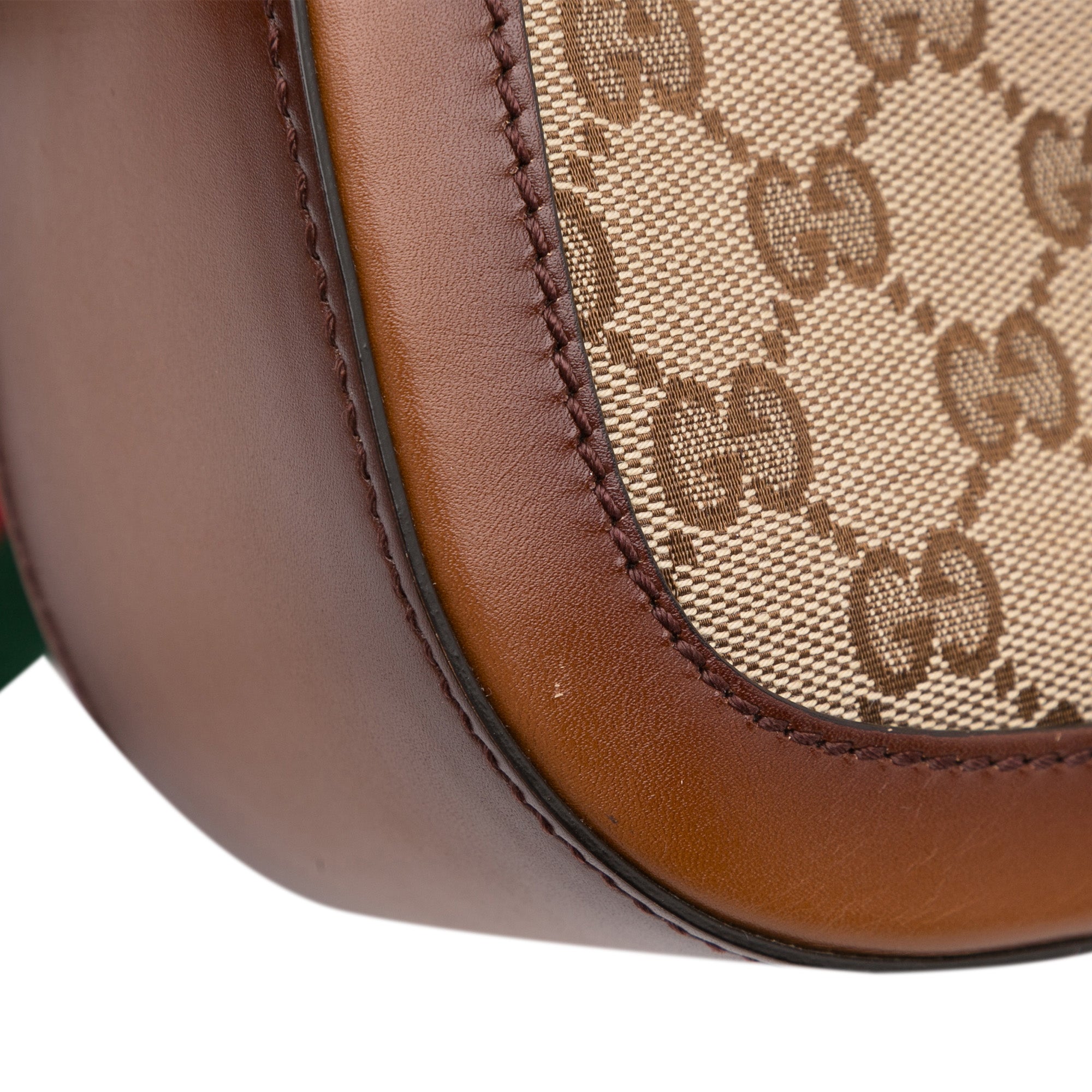 Gucci Lady Web Shoulder Bag GG Canvas Medium Brown 22002618